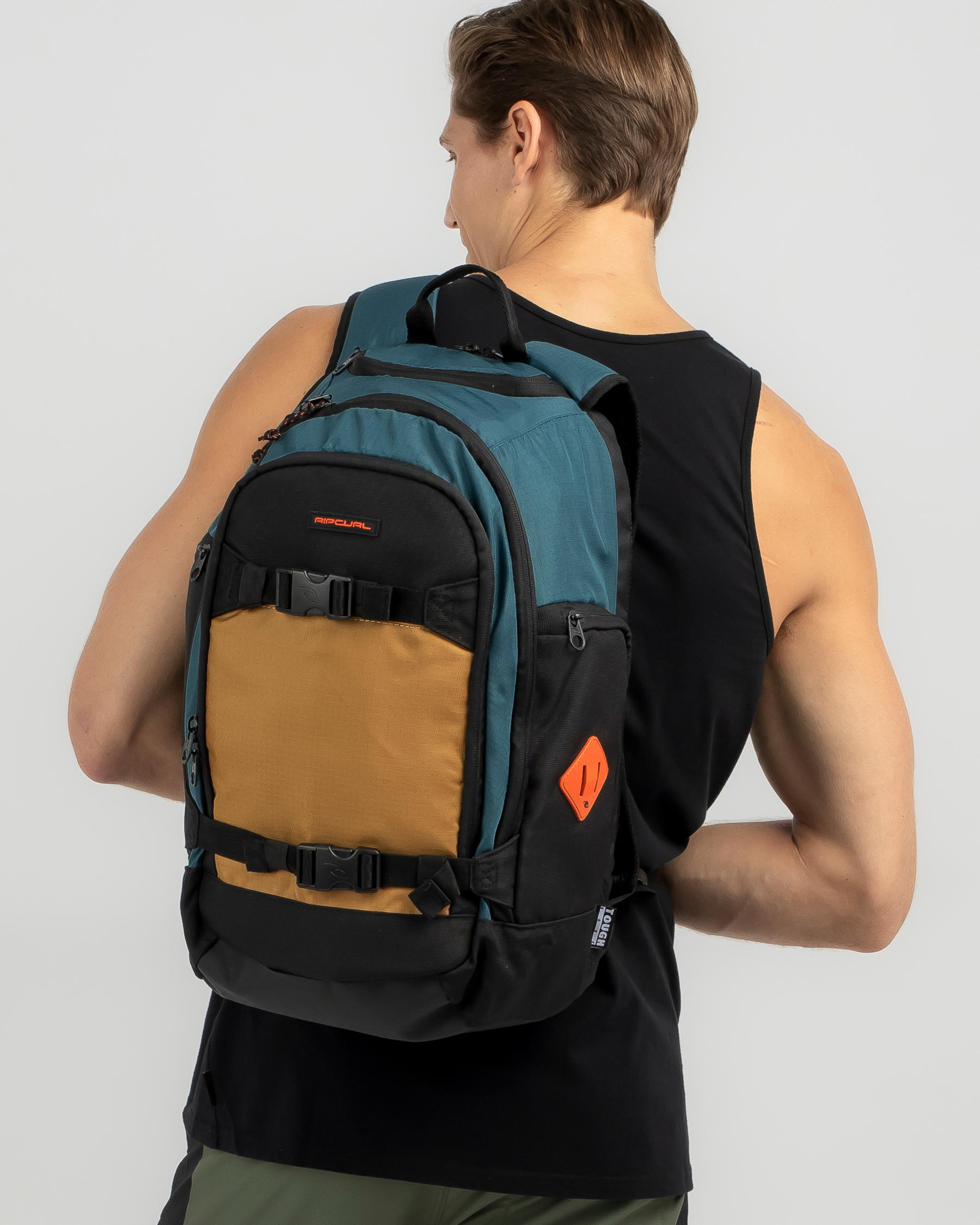 Shop Rip Curl Posse 33L Journeys Backpack In Blue Green Fast Shipping