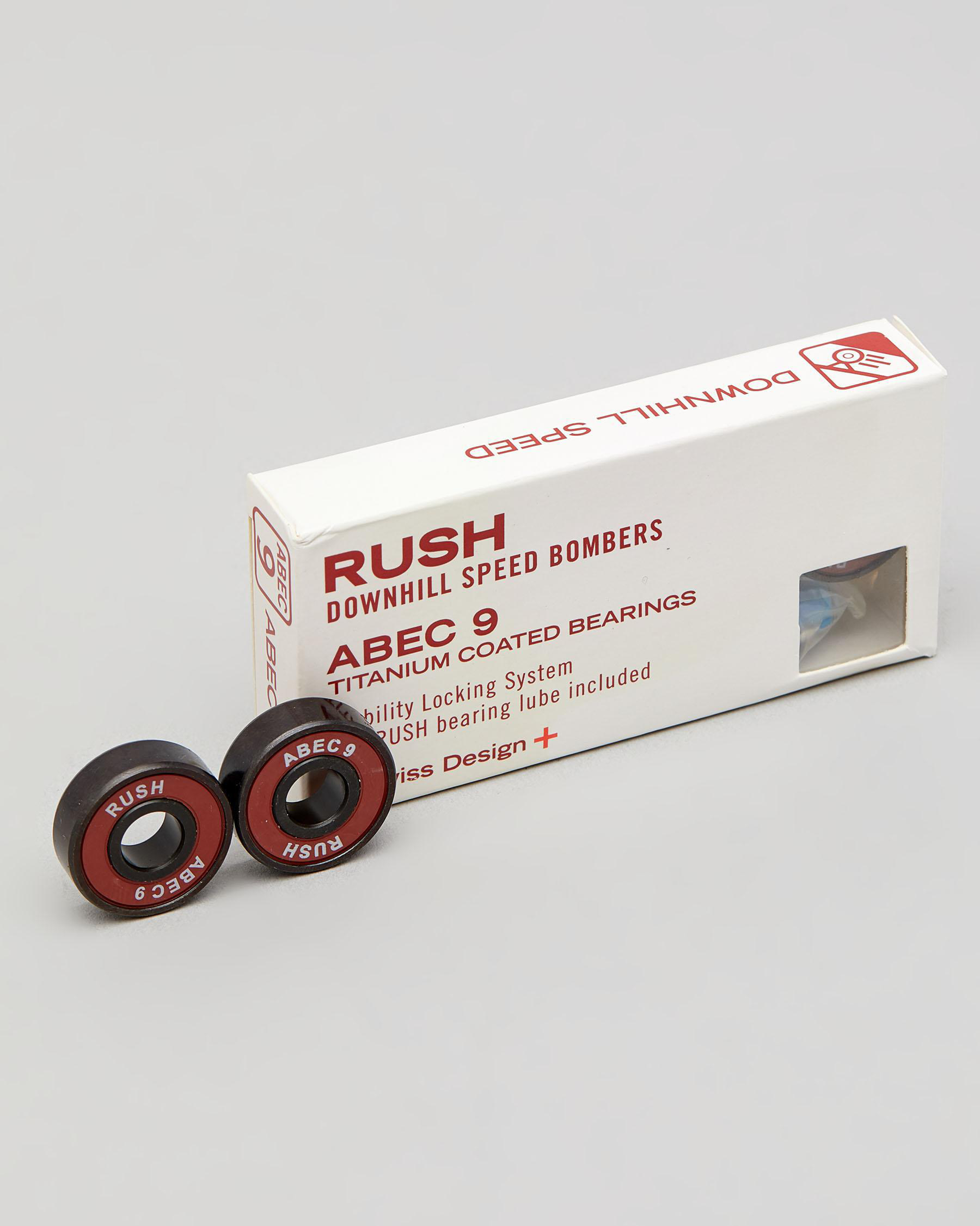 Rush Bearings Speed Bomber Abec 9 Bearing In Black/red FREE* Shipping