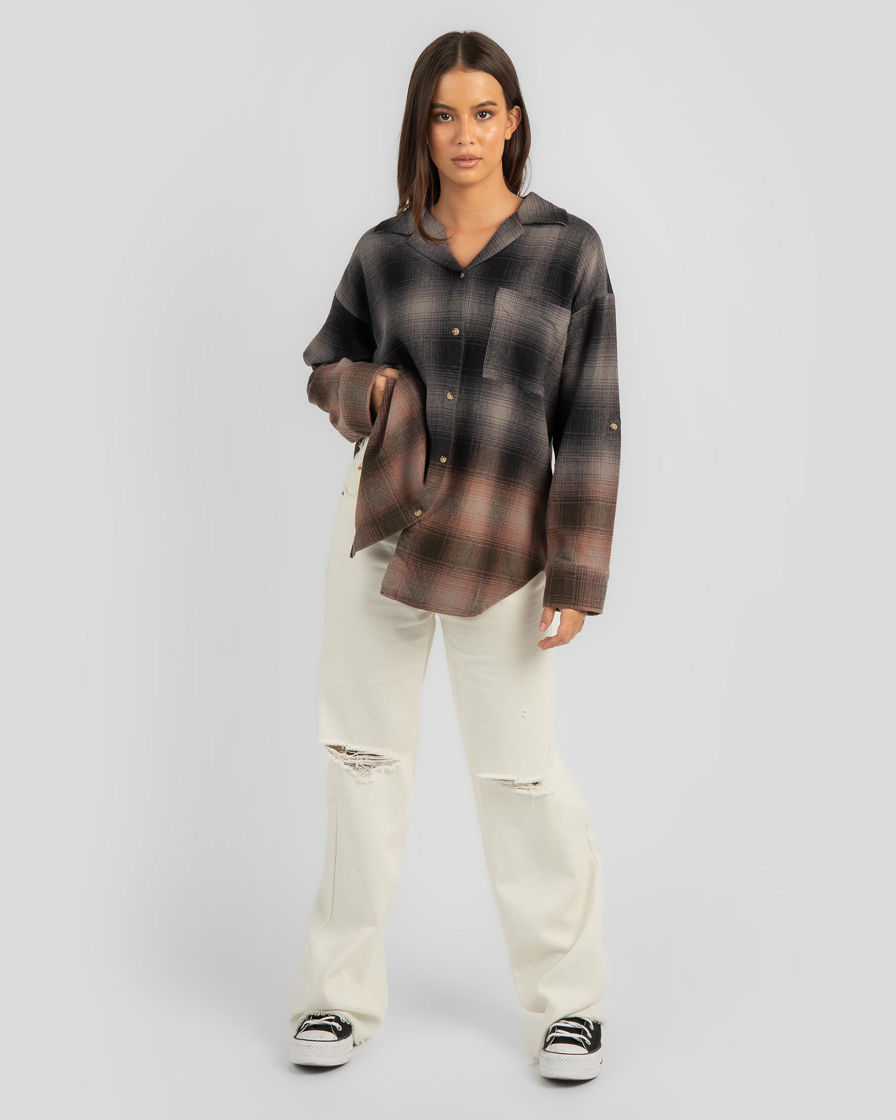 Shop Rip Curl Berkley Flannel In Black Fast Shipping & Easy Returns