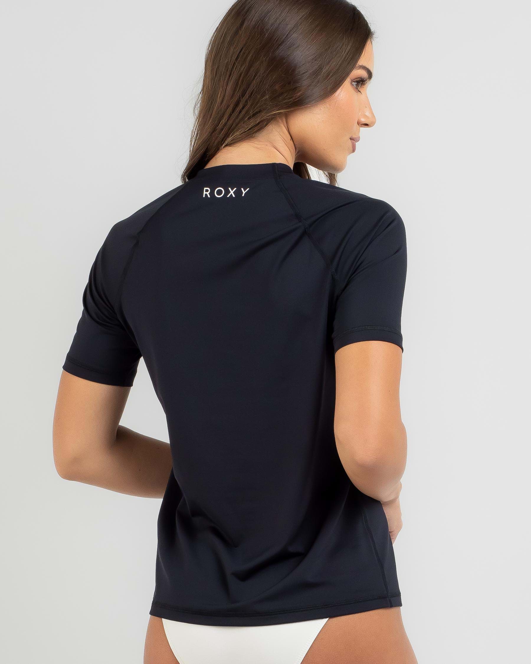 Roxy Beach Classics Short Sleeve Rash Vest In Anthracite - FREE* Shipping &  Easy Returns - City Beach United States