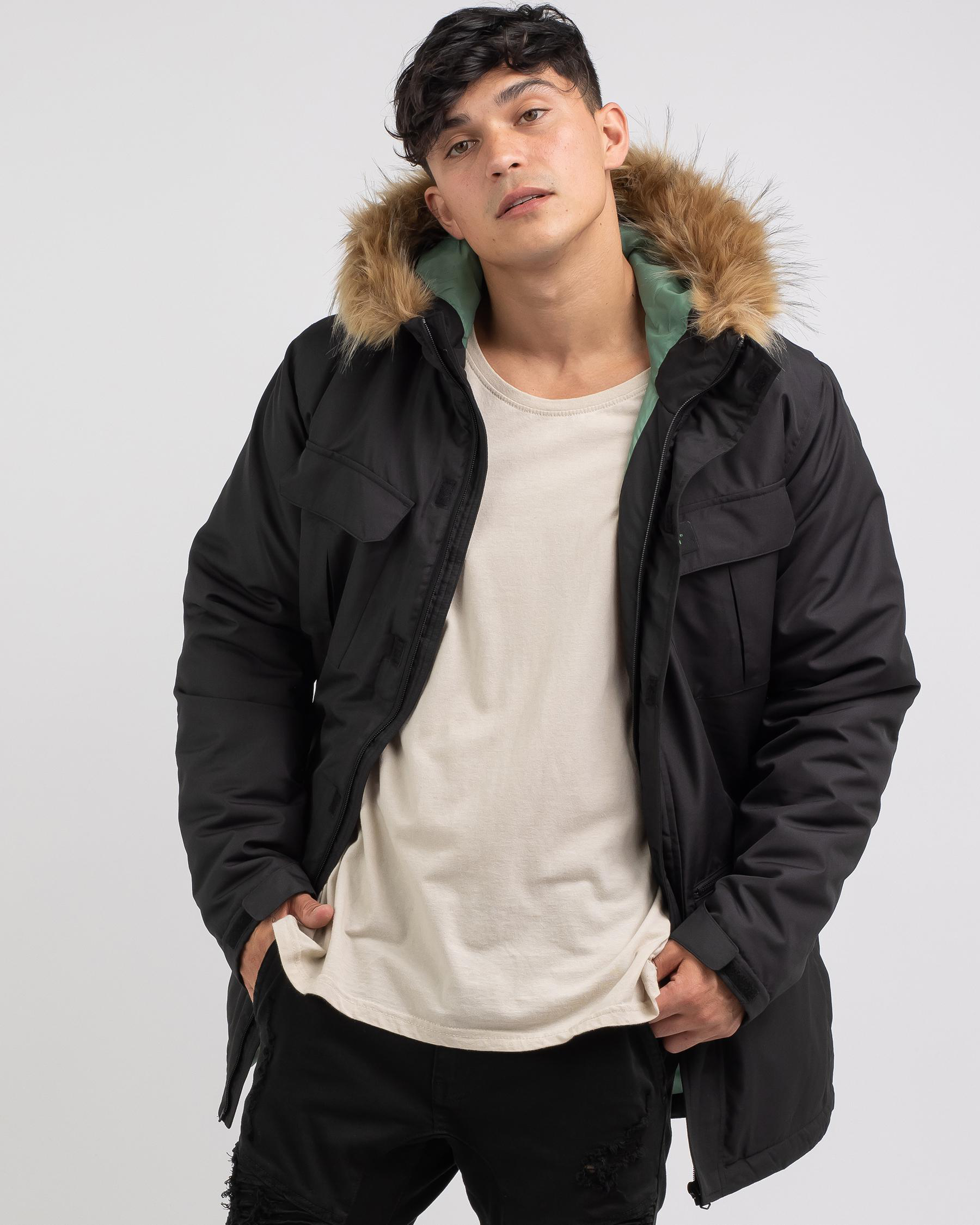 Shop Cat Resource Insulated Hooded Jacket In Pitch Black Fast