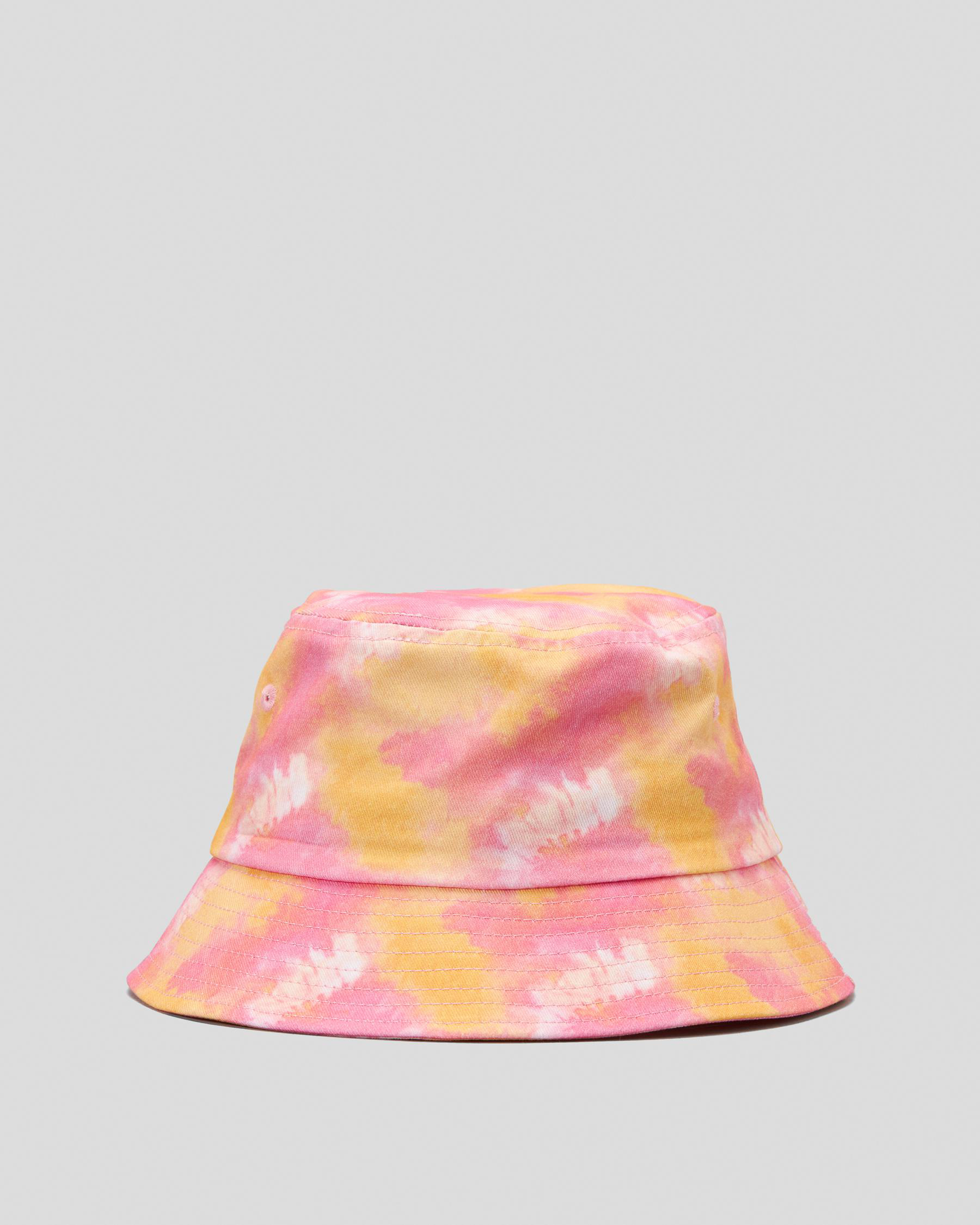 Shop Santa Cruz MFG Retro Dot Bucket Hat In Ginger Tie Dye - Fast ...
