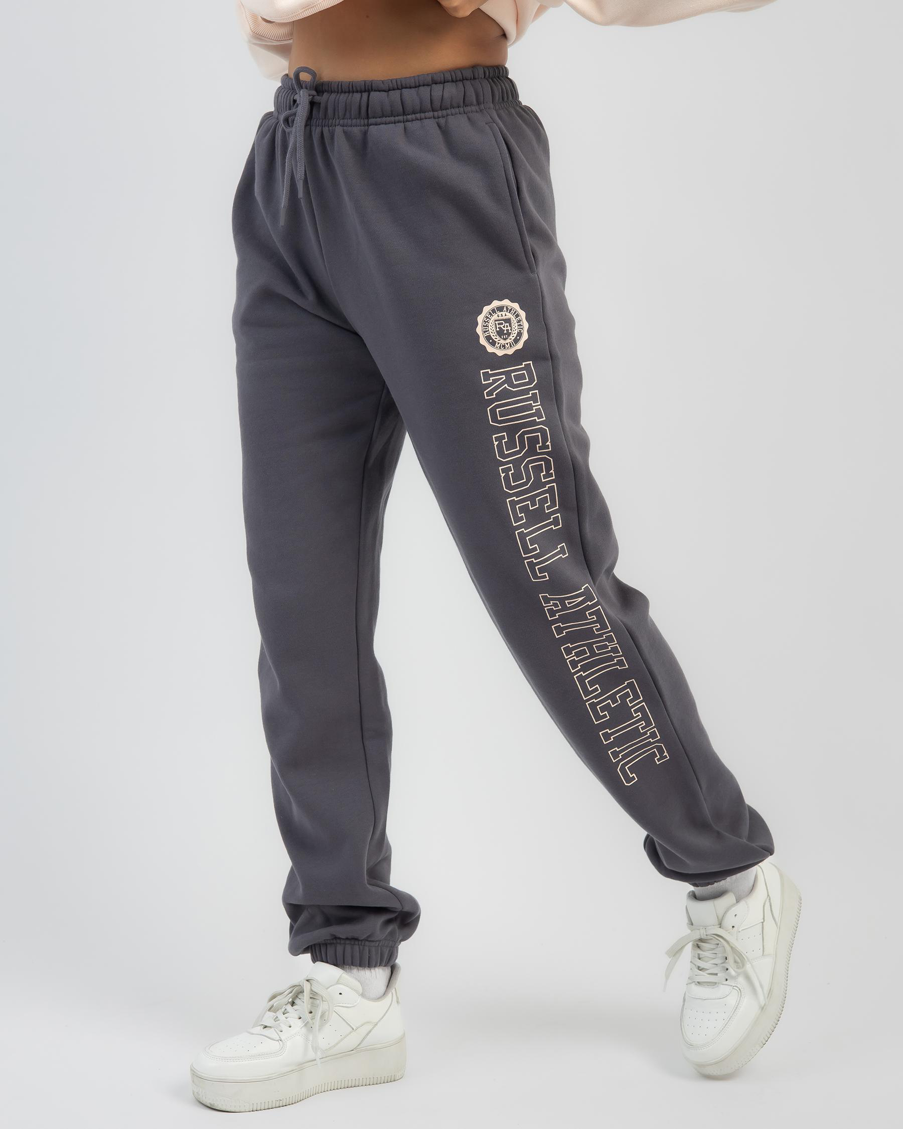 Shop Russell Athletic Infront Track Pants In Kitten Fast Shipping