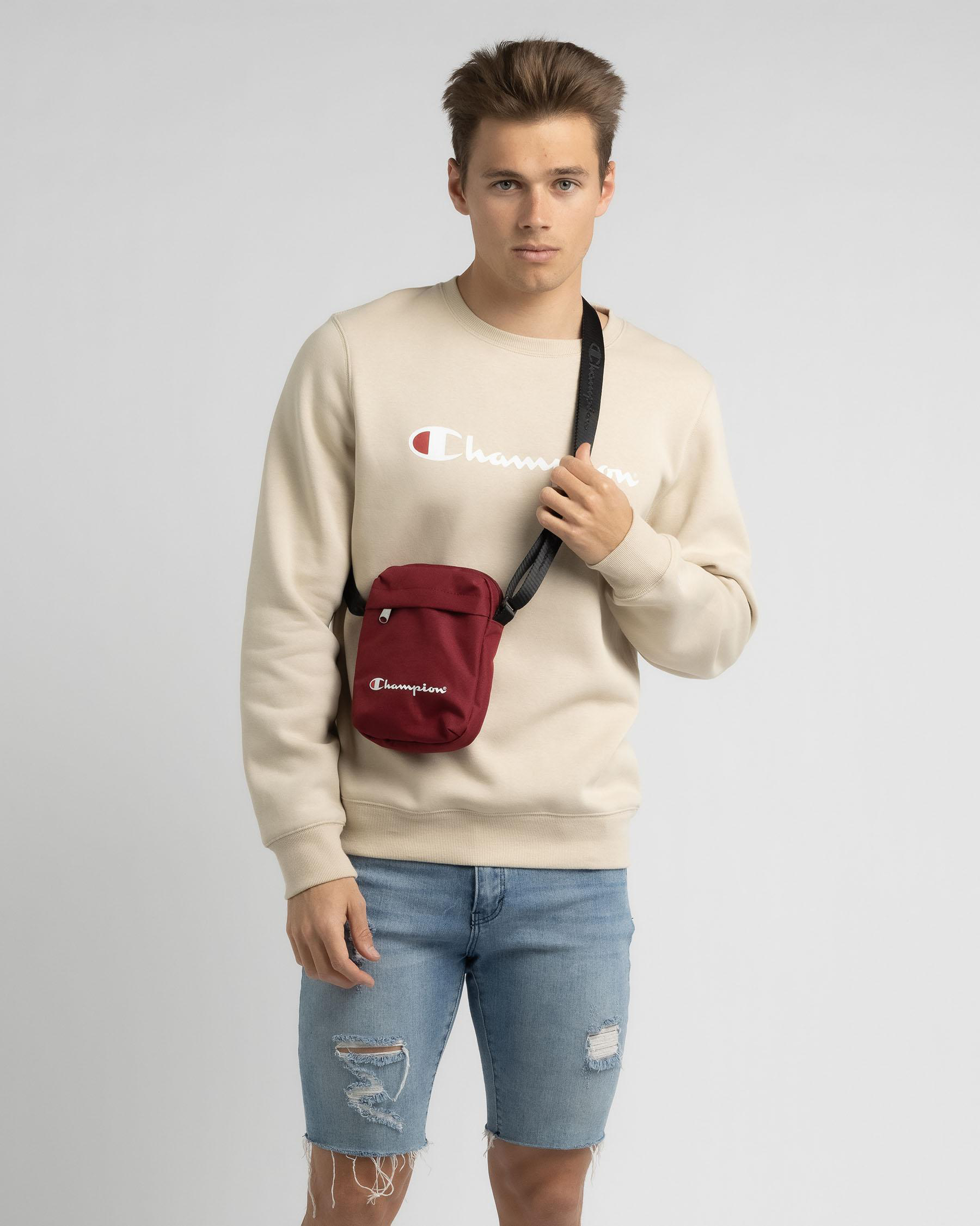 Shop Champion Champion Cross Body Bag In Rumour Fast Shipping & Easy