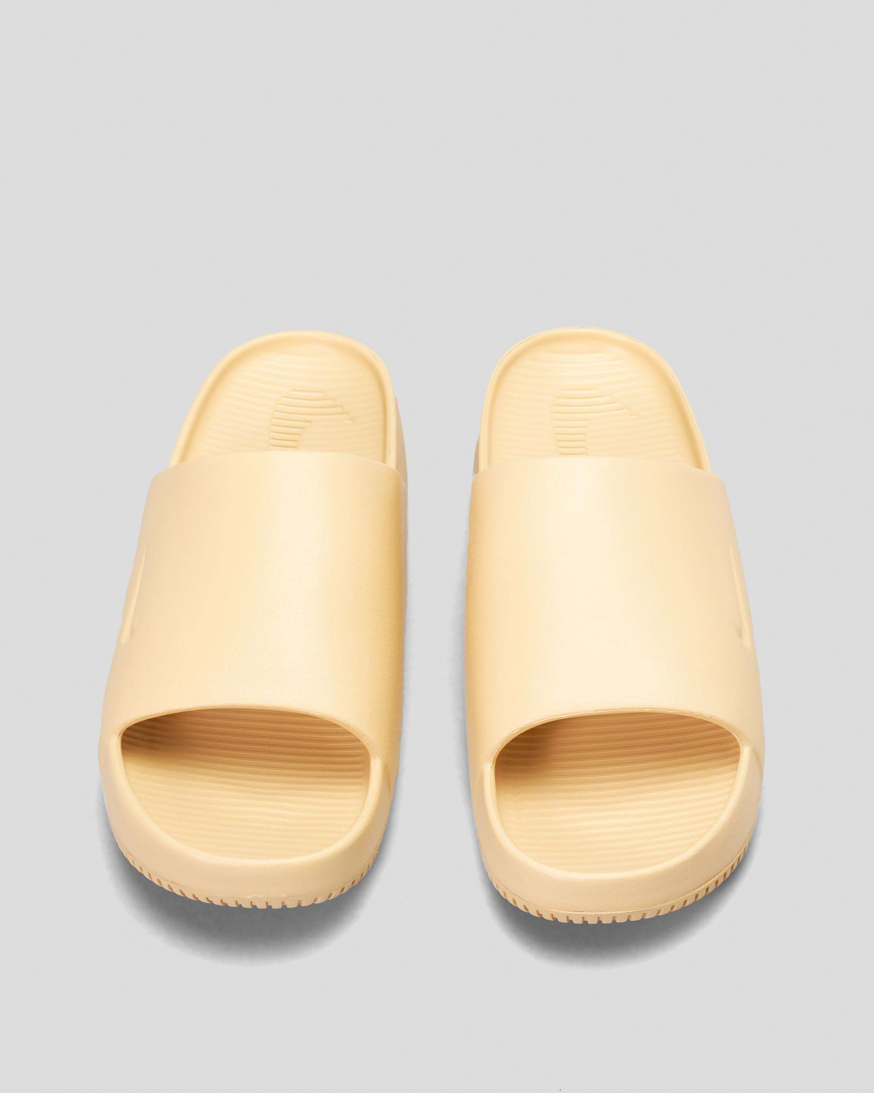 Nike Womens Calm Slide Sandals In Sesame/sesame - Fast Shipping & Easy ...