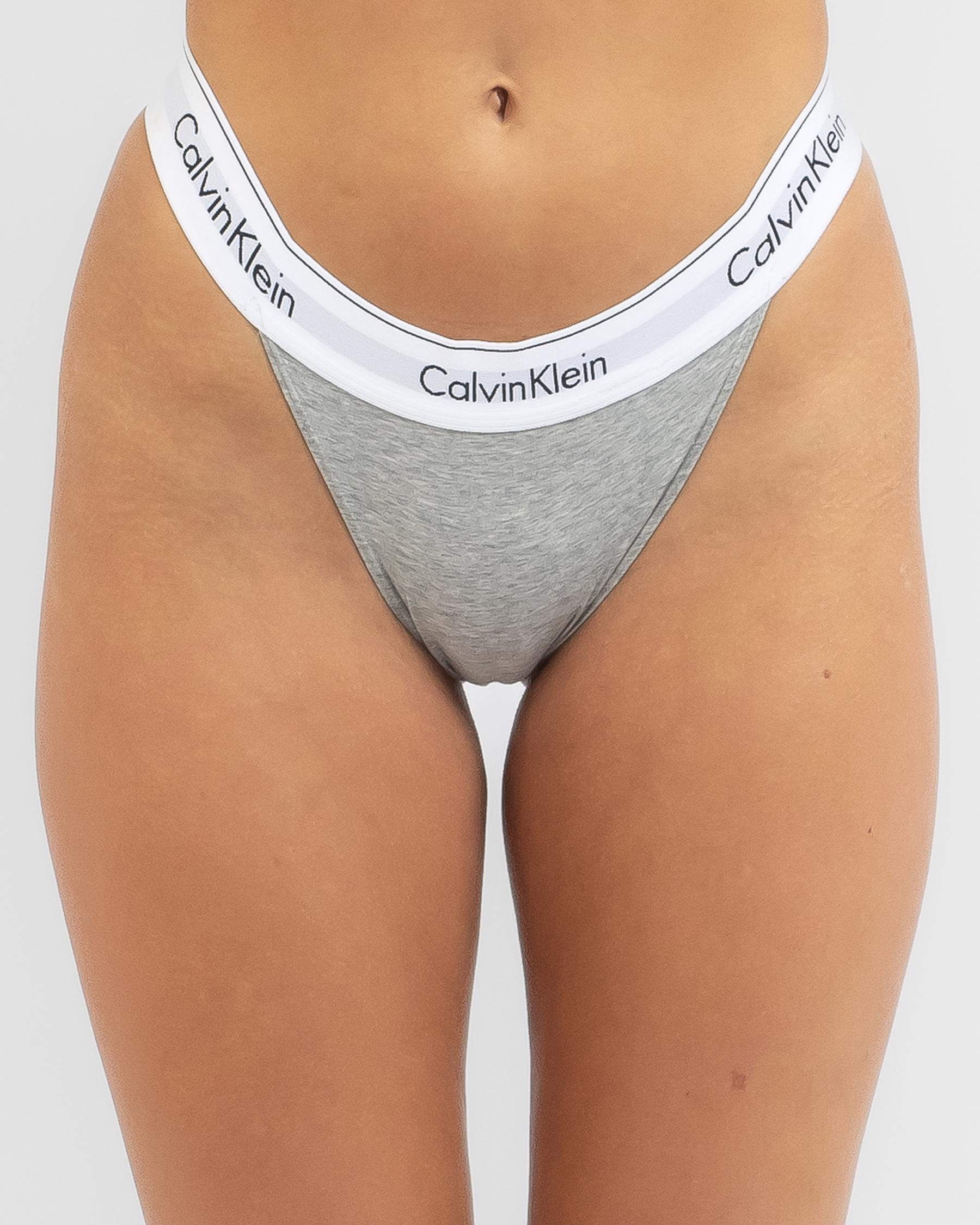 Calvin Klein Modern Cotton String Thong In Grey Heather - FREE* Shipping &  Easy Returns - City Beach United States