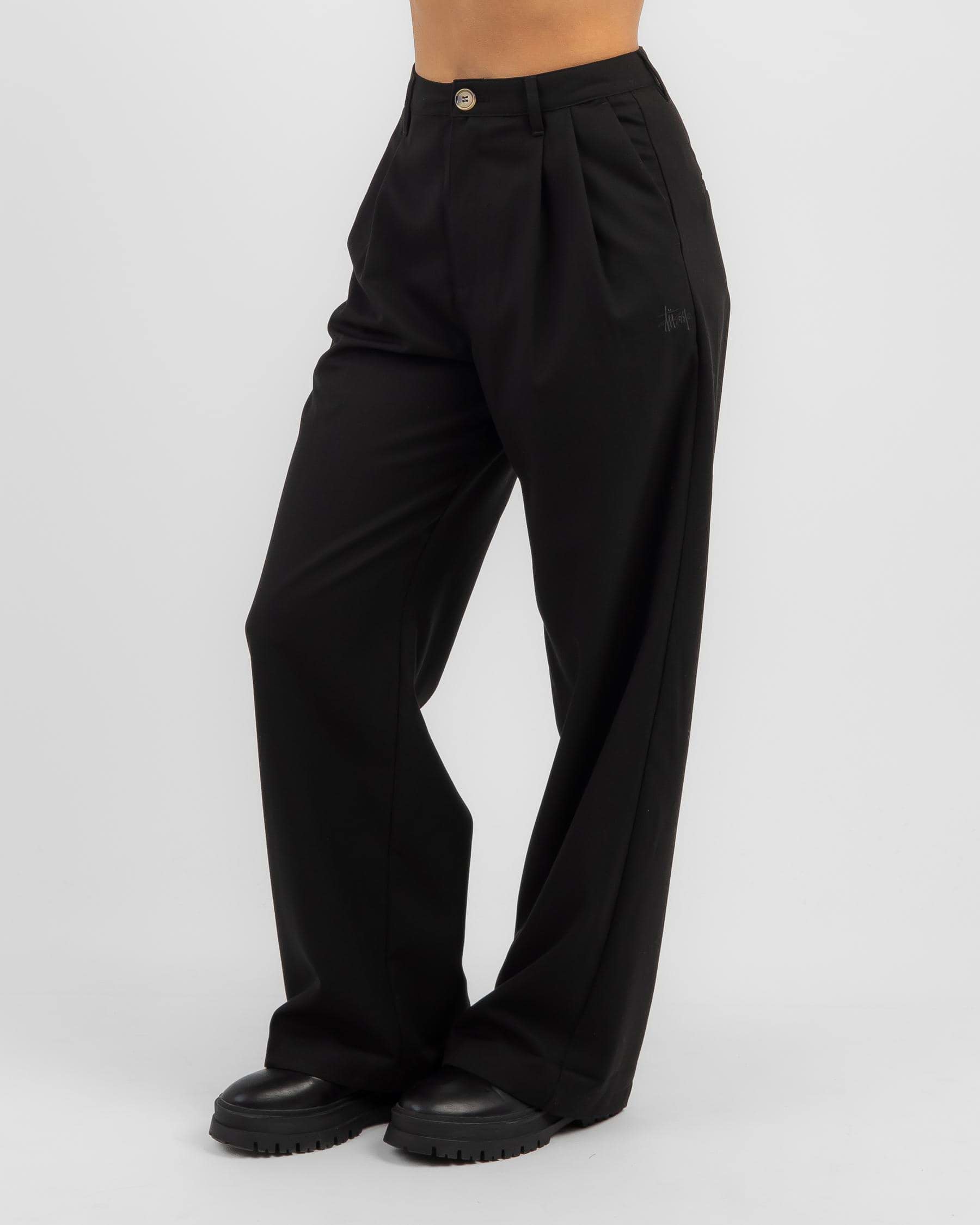 Shop Stussy Volume Pants In Black - Fast Shipping & Easy Returns - City ...