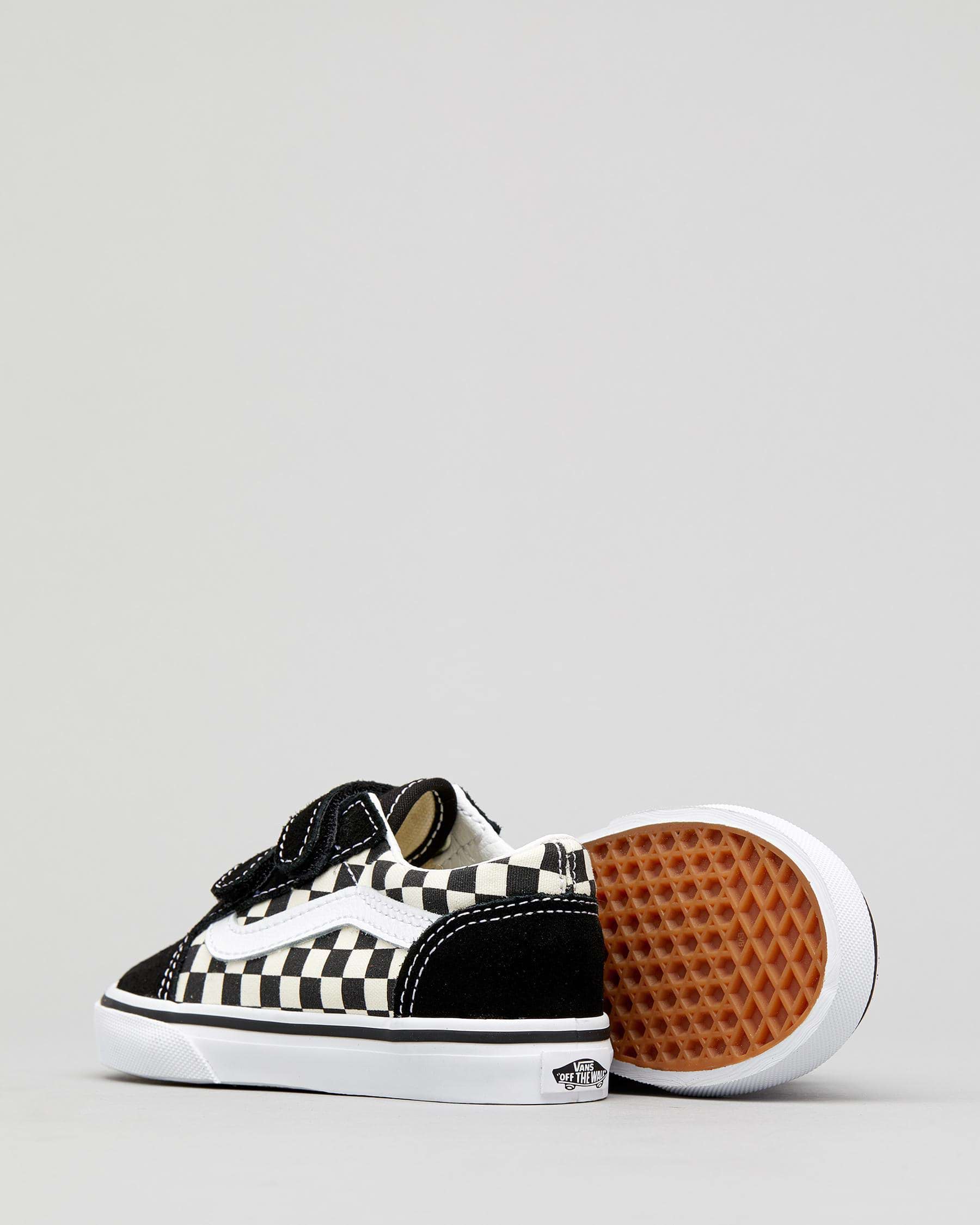 Vans Toddlers' Old Skool Shoes In Check Black/white - Fast Shipping ...