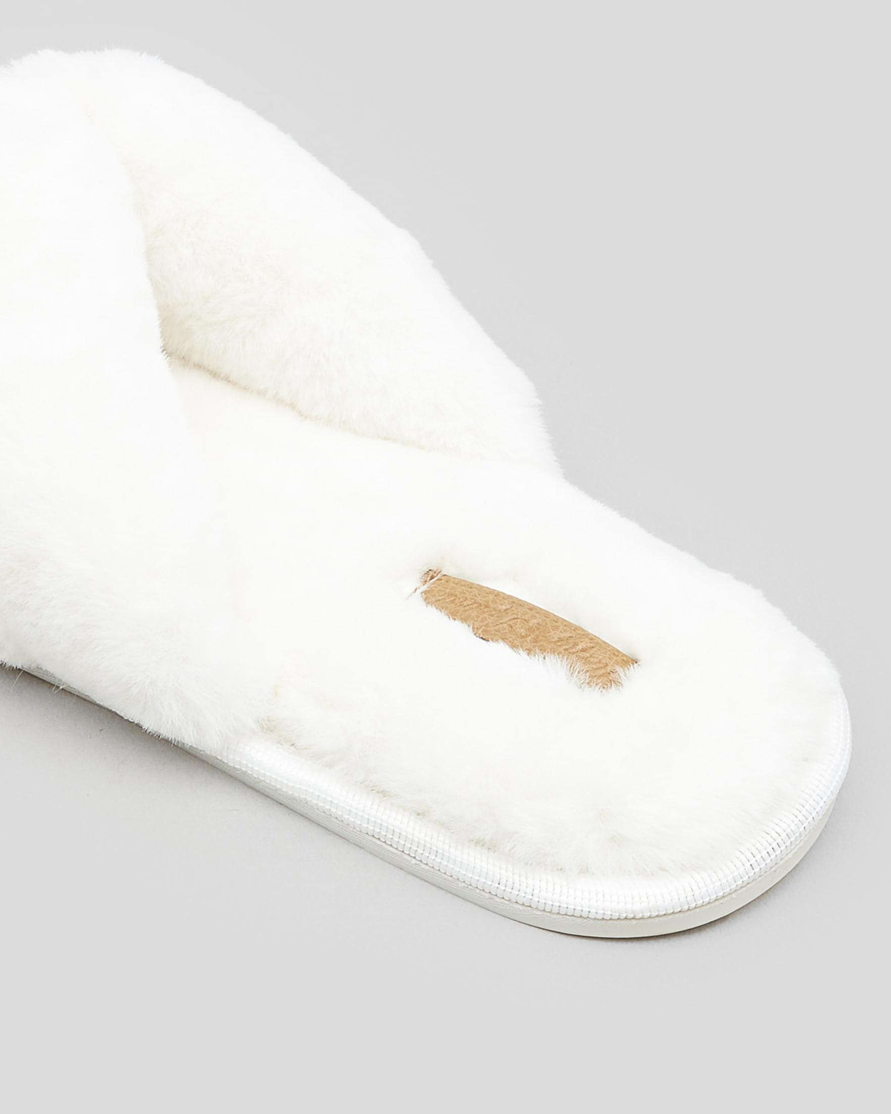 Sleepy Squirrel Luxe Thongs In White - Fast Shipping & Easy Returns ...