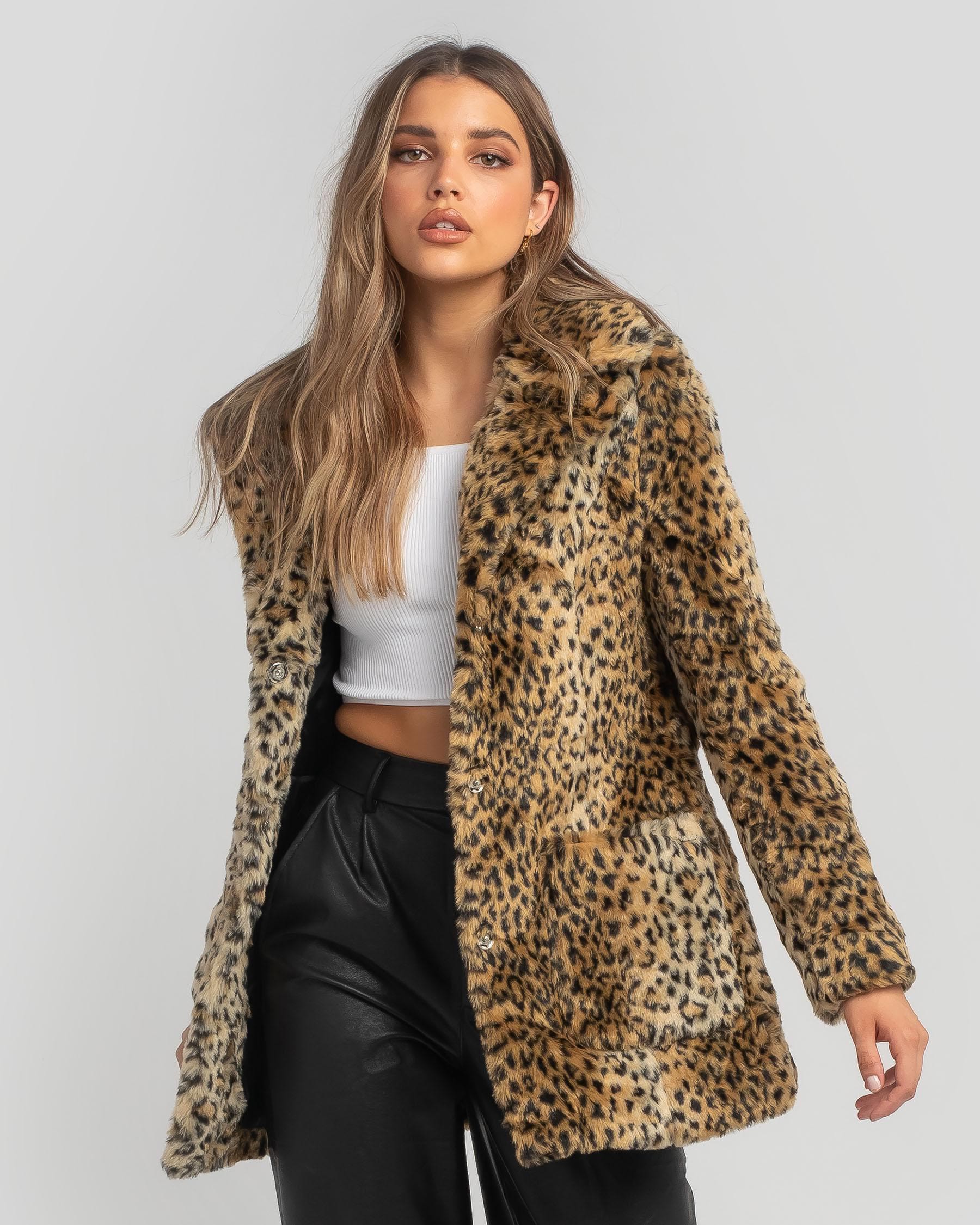 Shop Ava And Ever Kingdom Jacket In Leopard - Fast Shipping & Easy ...