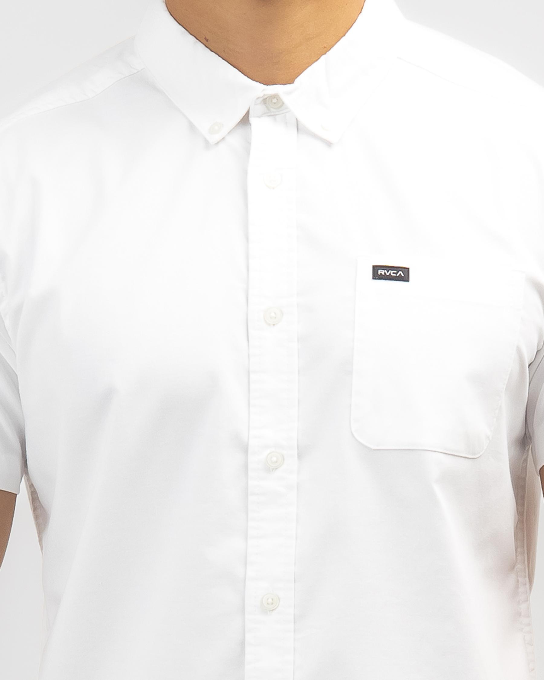 RVCA Mens Thatll Do Stretch Short Sleeve Shirt (White) main image 0