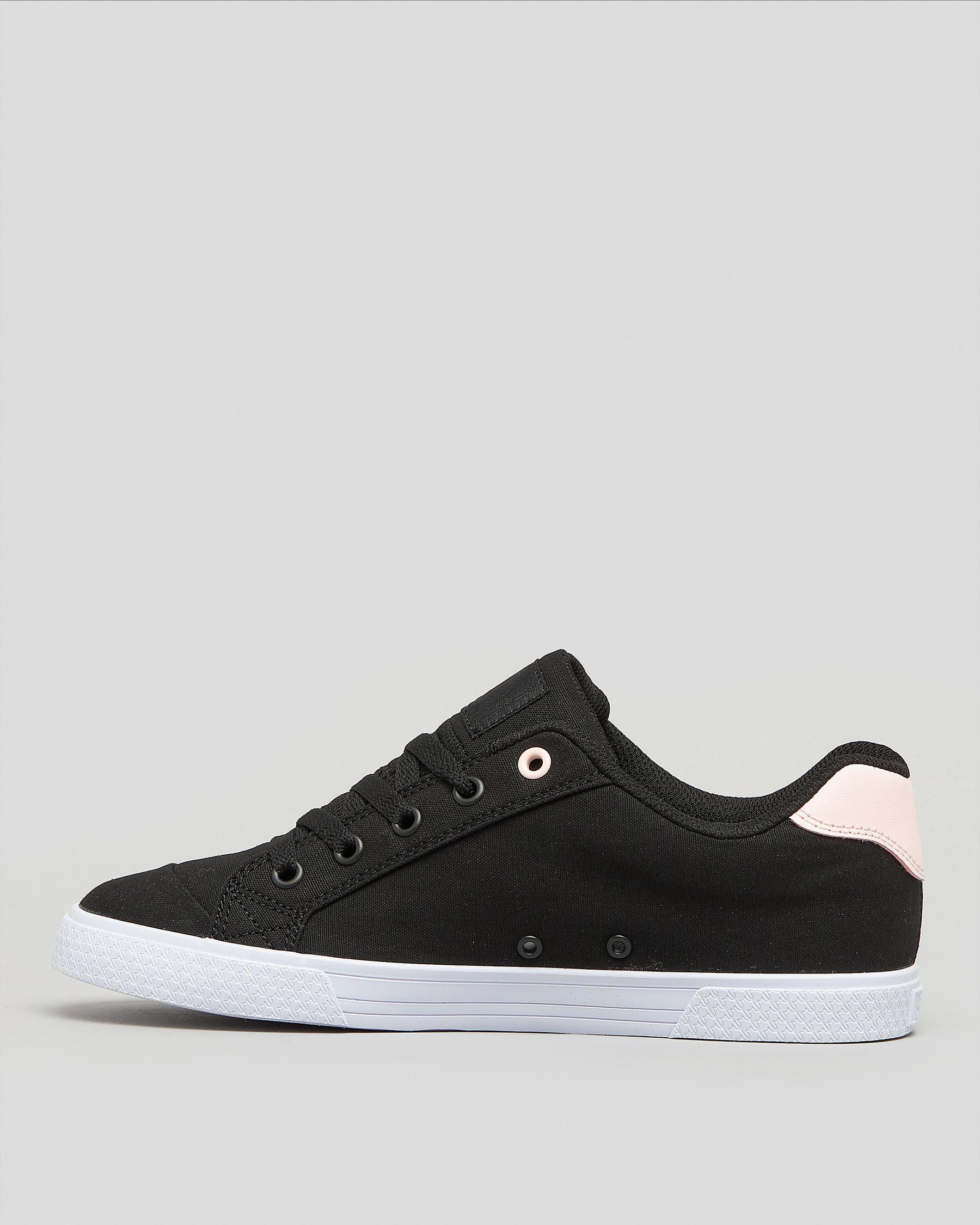 Shop DC Shoes Womens Chelsea Shoes In Black/black/pink Fast Shipping
