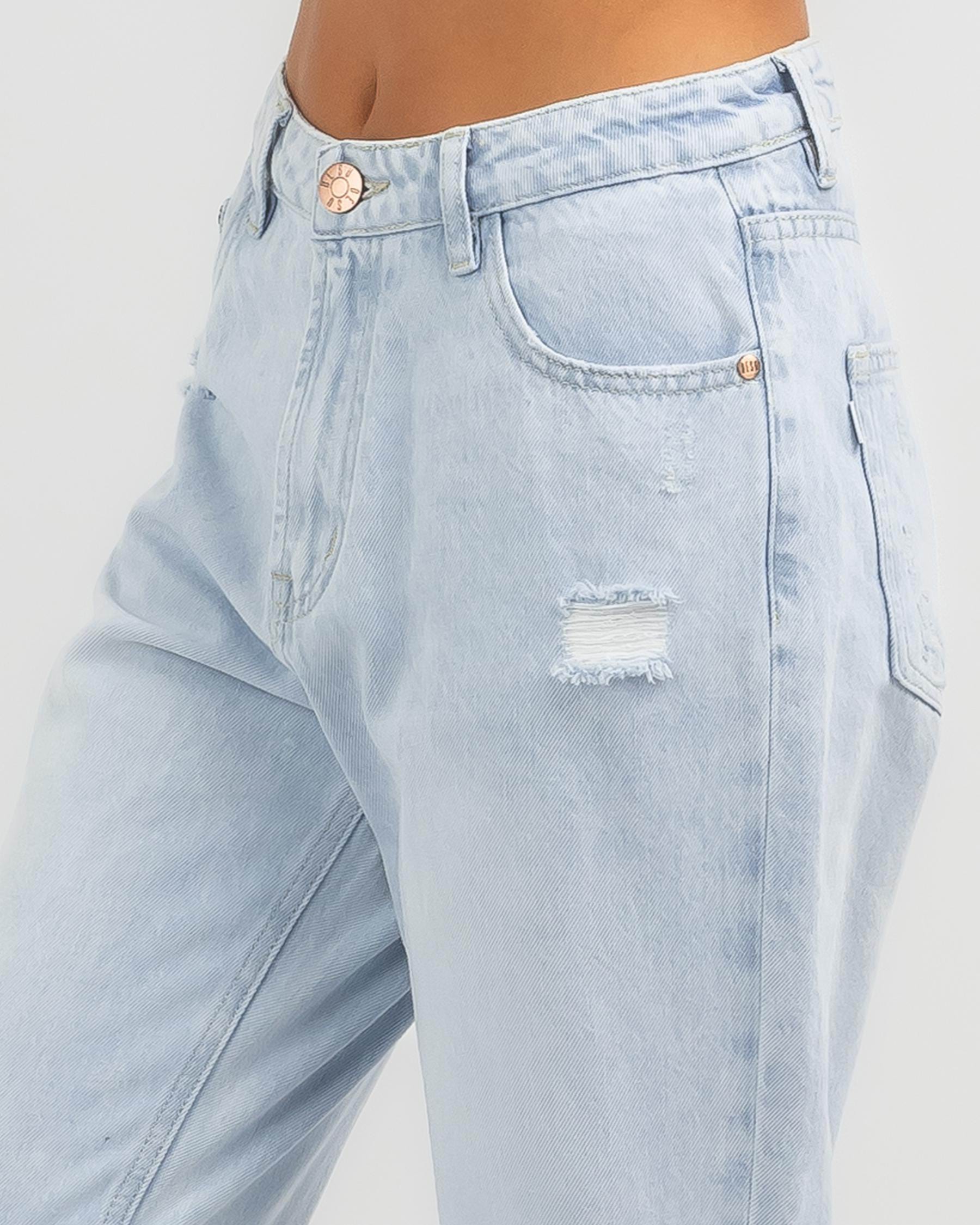 DESU Dixie Mom Jeans In Light Blue - Fast Shipping & Easy Returns ...