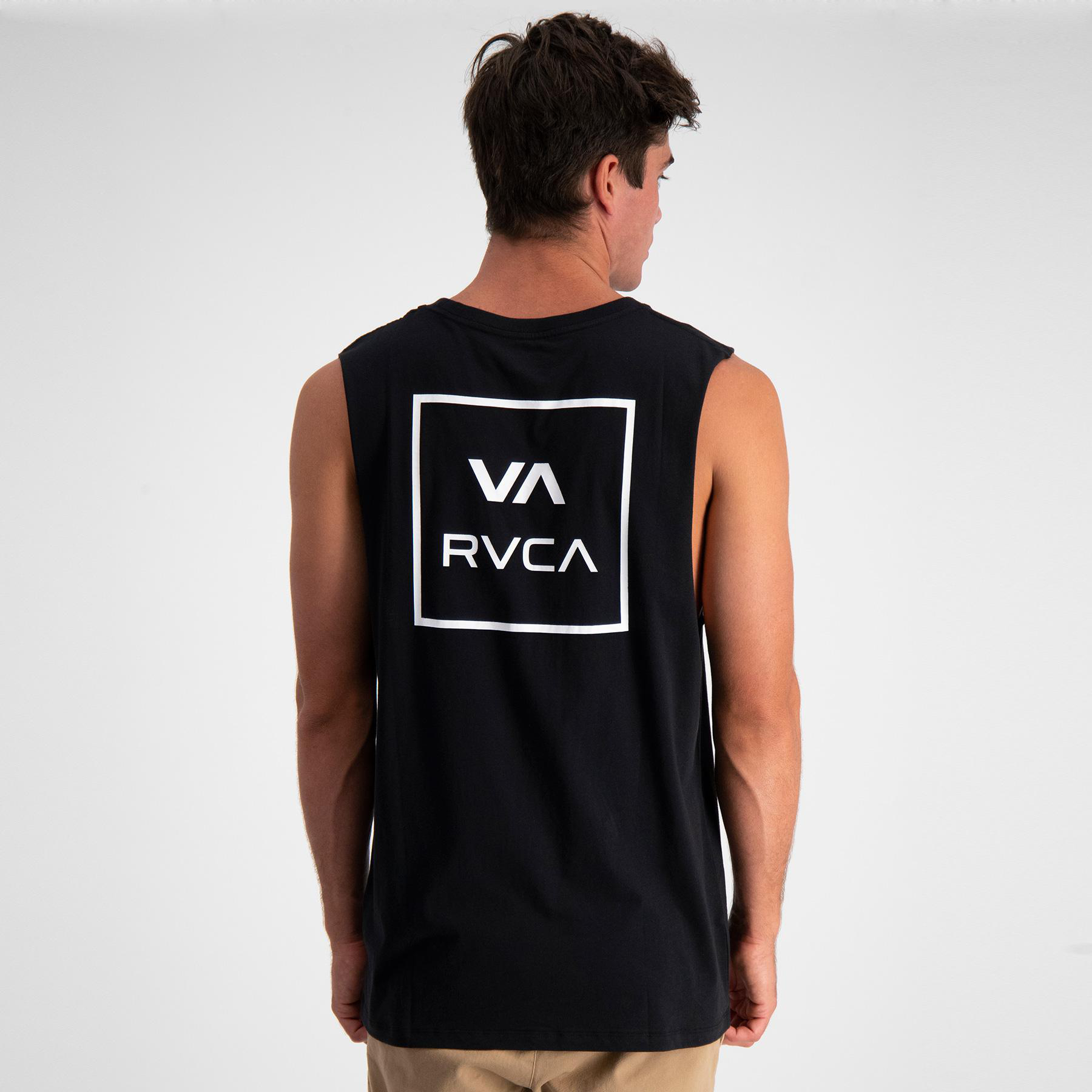 Shop RVCA Va All The Way Muscle Tank In Black Fast Shipping & Easy