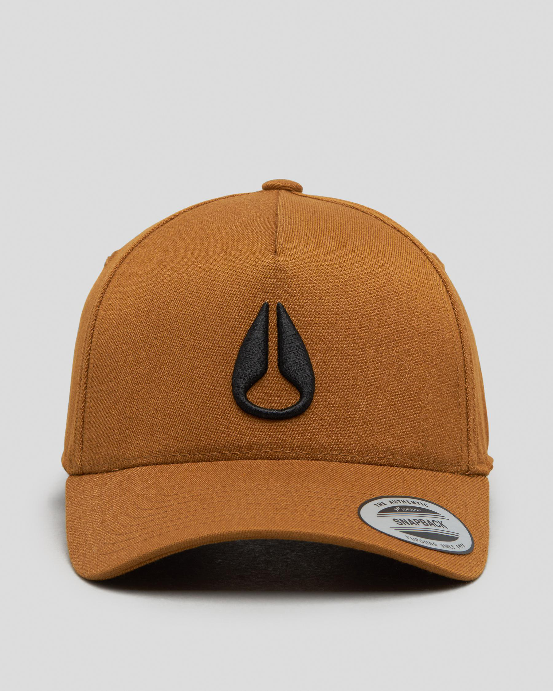 NIXON Deep Down Athletic Snapback Hat - Curved Visor, Button Top, Acrylic/Wool Blend