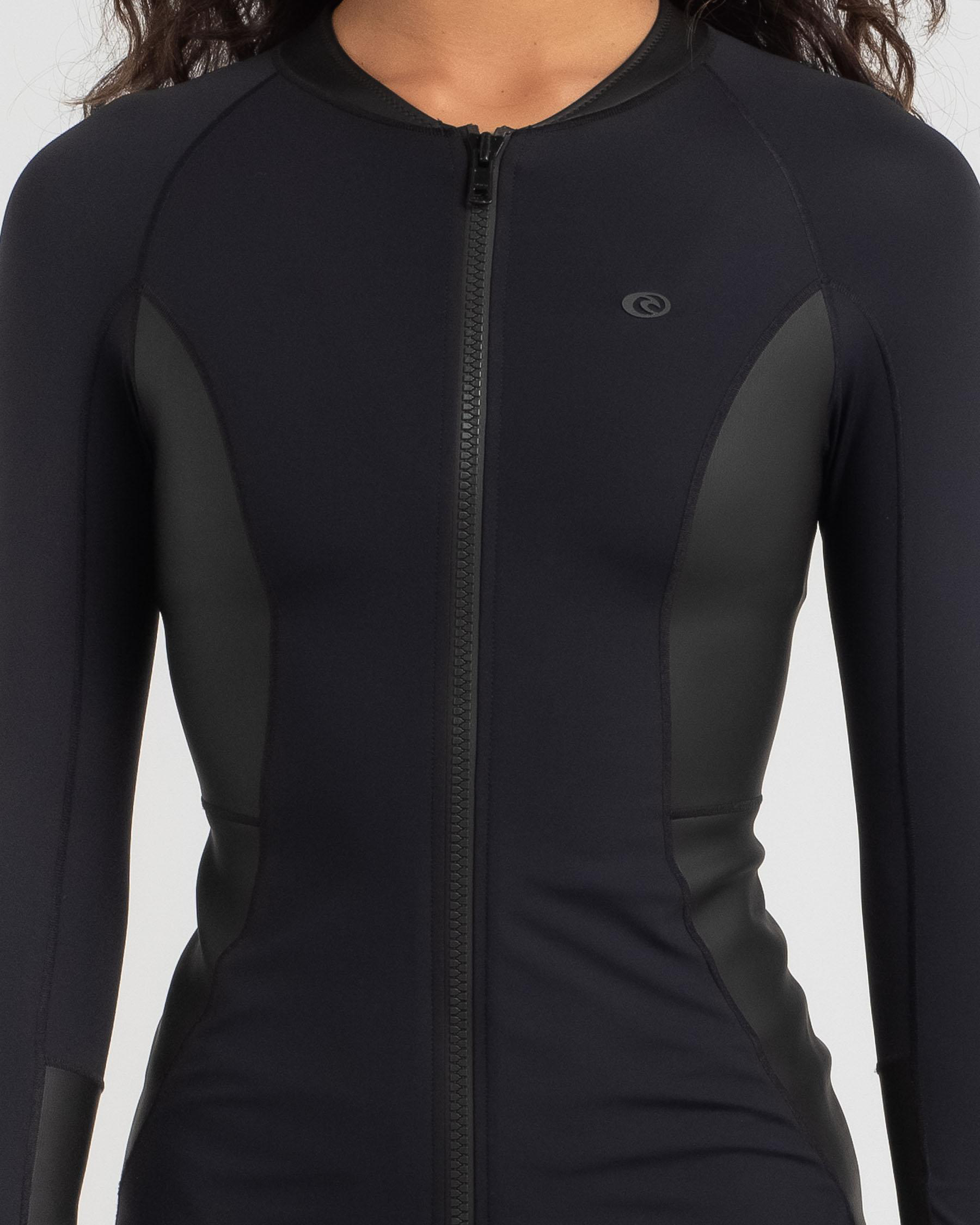 Shop Rip Curl Mirage Ultimate Zip Through Long Sleeve Rash Vest In ...