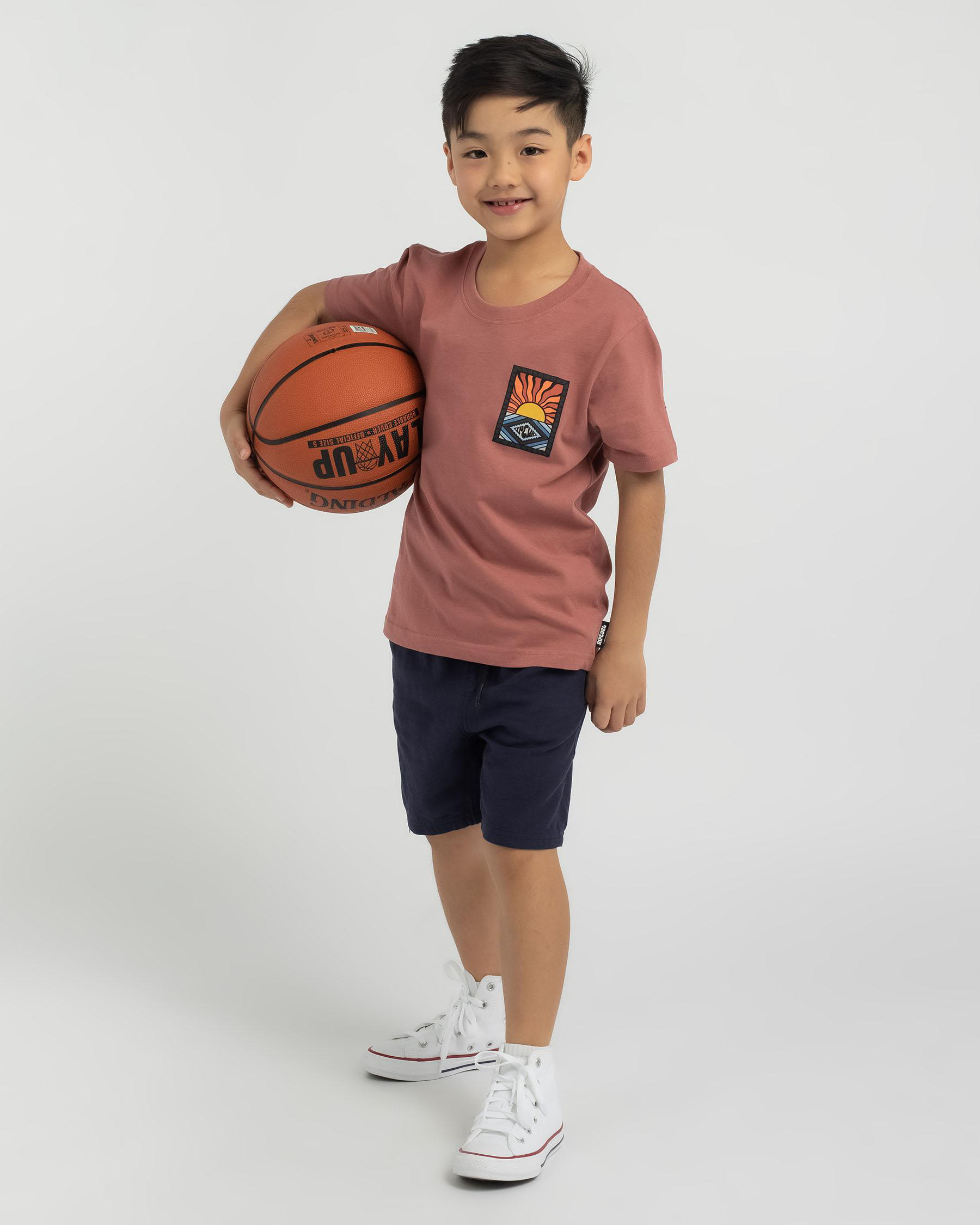 Shop Rip Curl Toddlers' SWC Hazed T-Shirt In Washed Wine - Fast