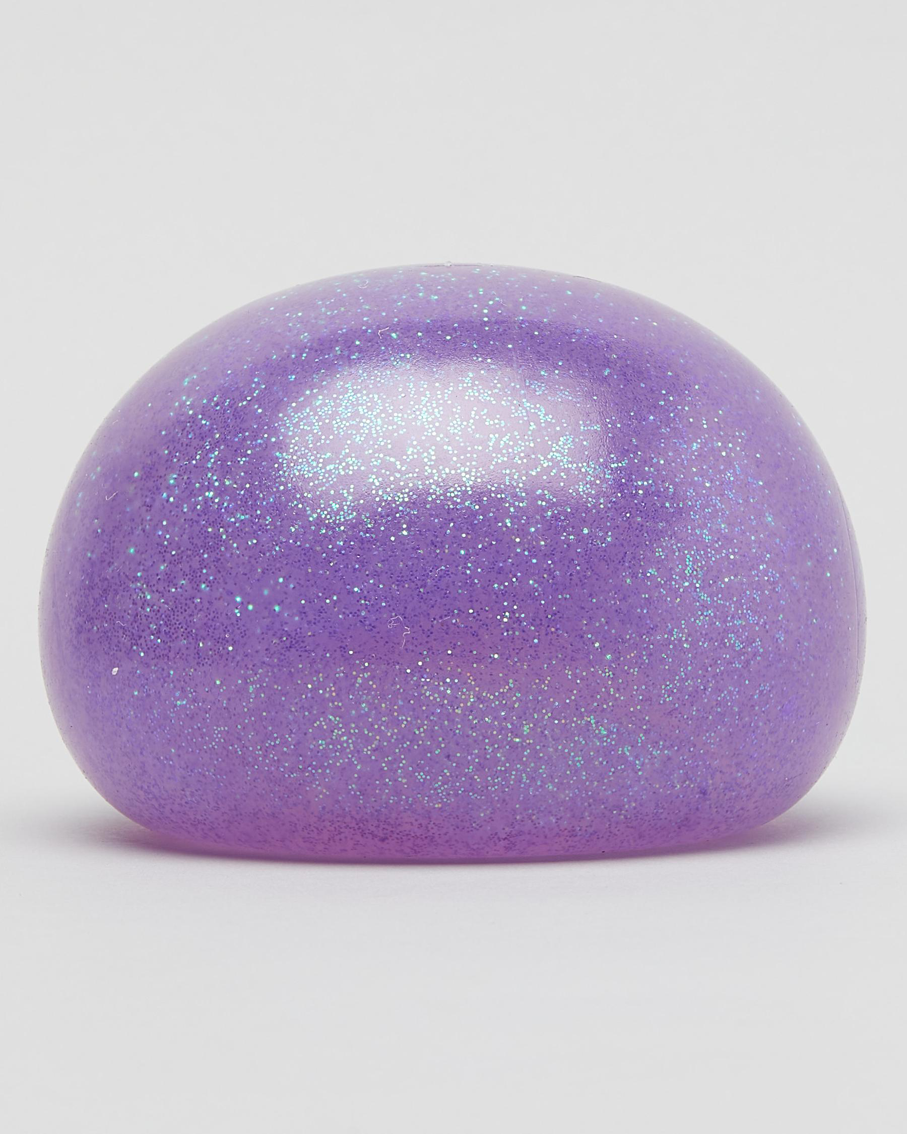 Get It Now Jumbo Smoosho Glitter Ball Toy In Purple Fast Shipping