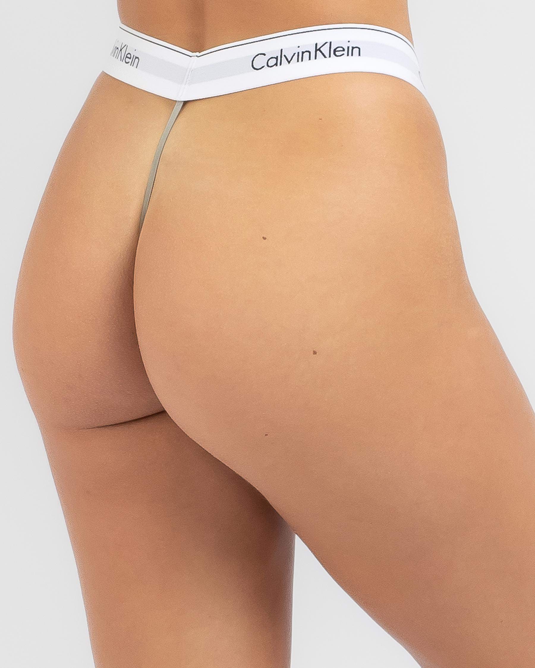 Calvin Klein Modern Cotton String Thong In Grey Heather - FREE* Shipping &  Easy Returns - City Beach United States
