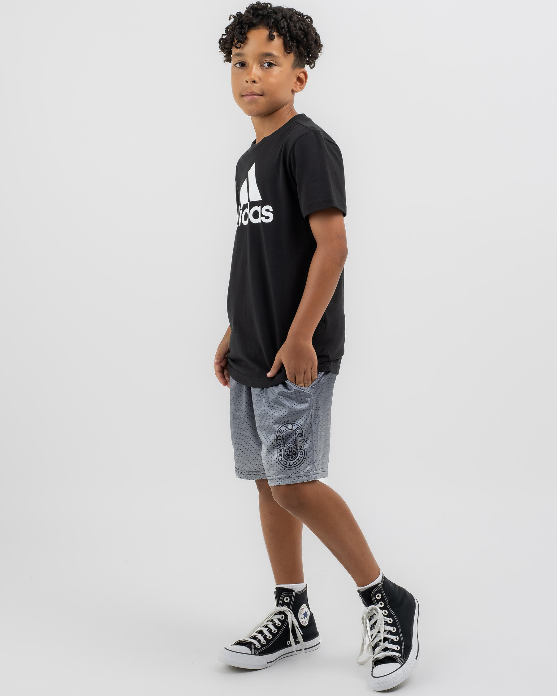 Black Shorts For Boys In Blended Stuff #MJD891 main image 0