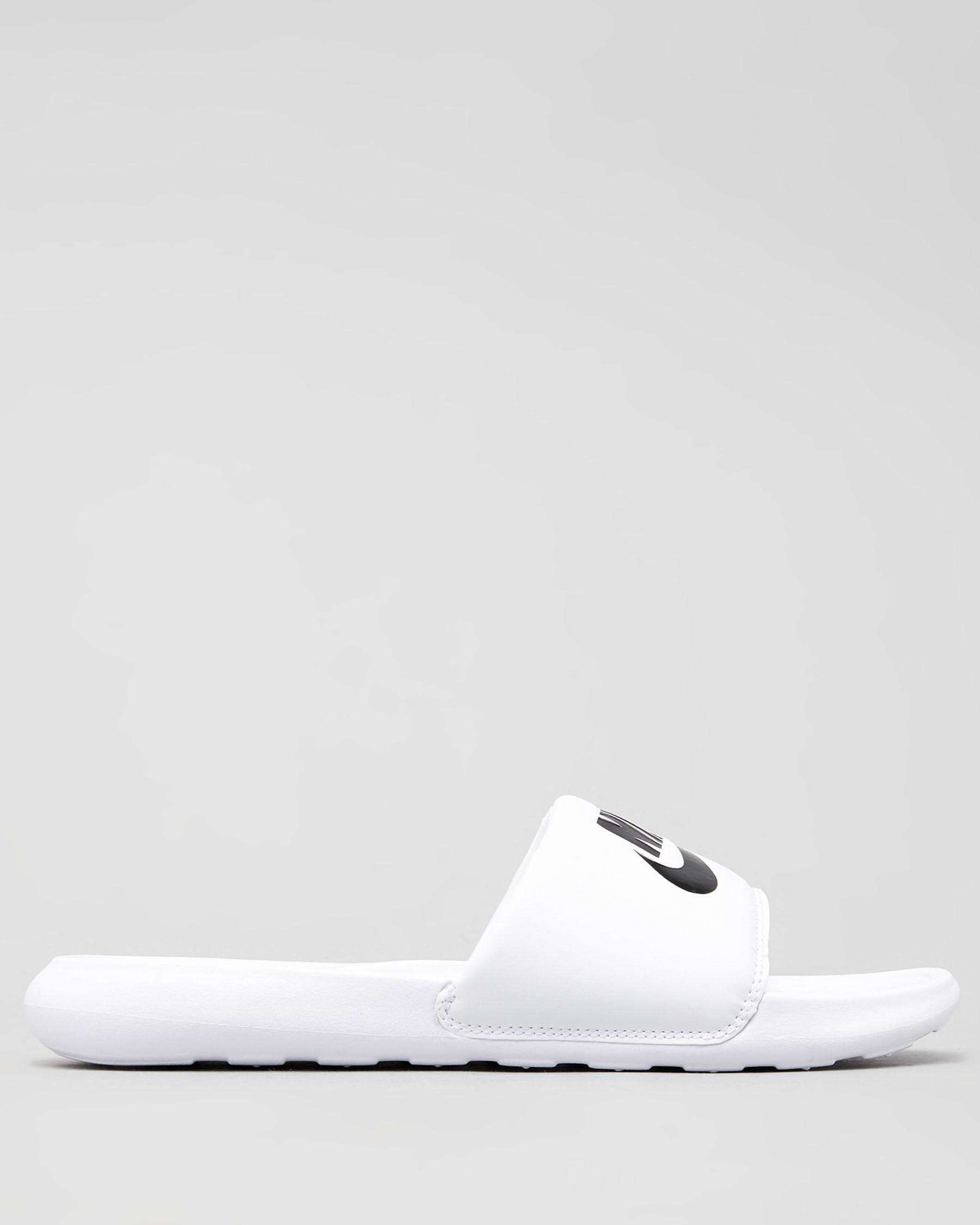 Nike Victori One Slide Sandals In White/black-white - Fast Shipping ...