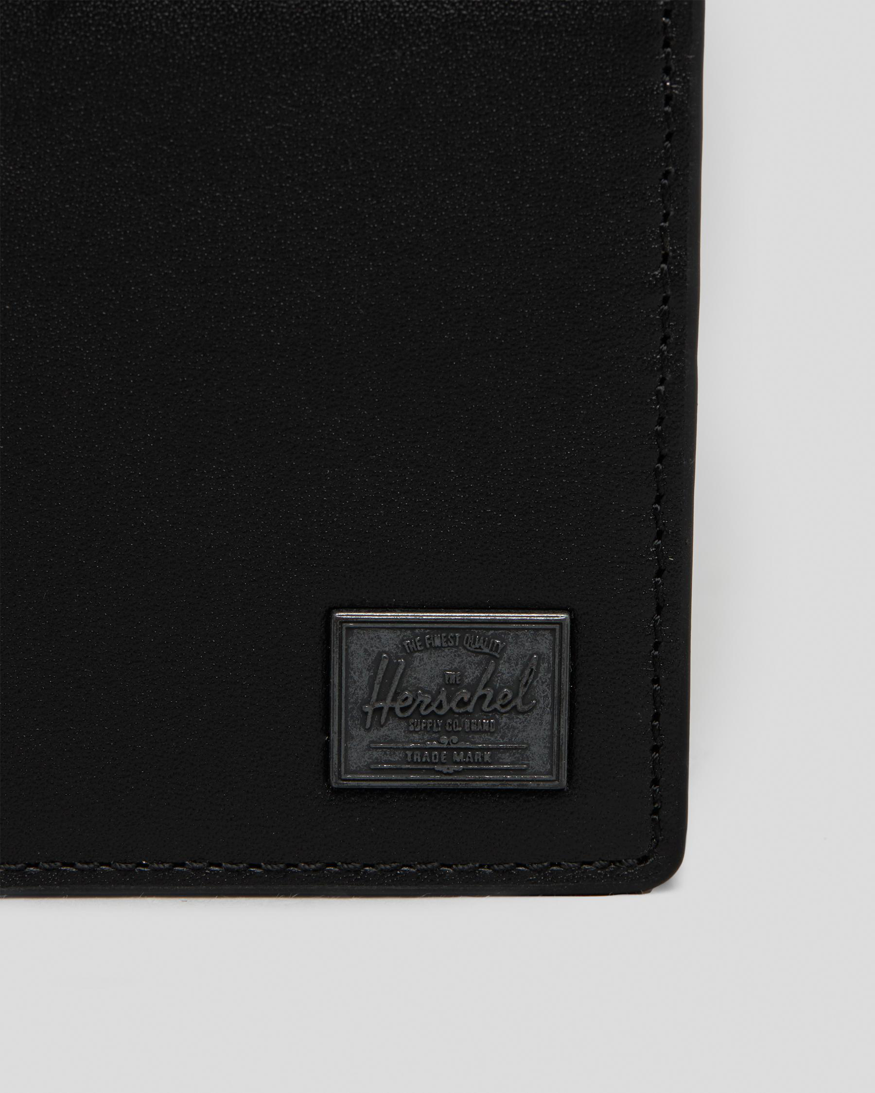 Shop Herschel Hank Leather RFID Wallet In Black Fast Shipping & Easy