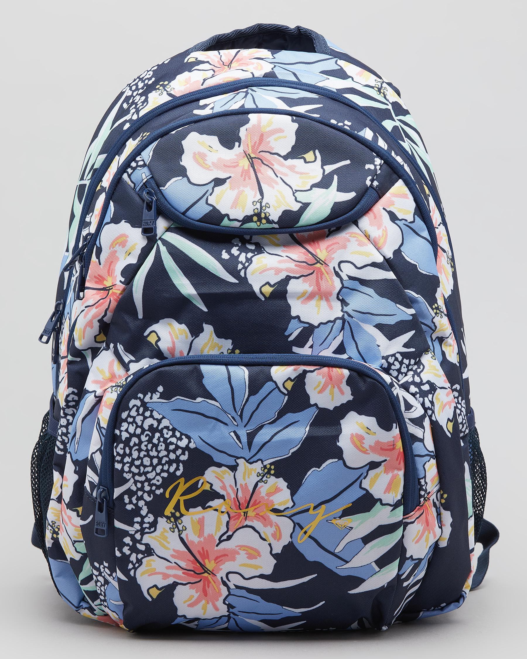 Shop Roxy Shadow Swell Backpack In Mood Indigo Wild Floral - Fast ...