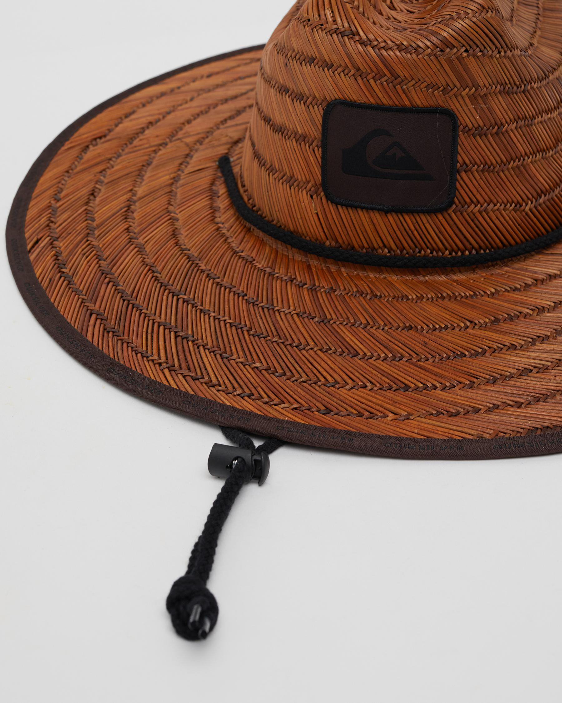 Shop Quiksilver Dredged Straw Hat In Dark Brown Fast Shipping & Easy