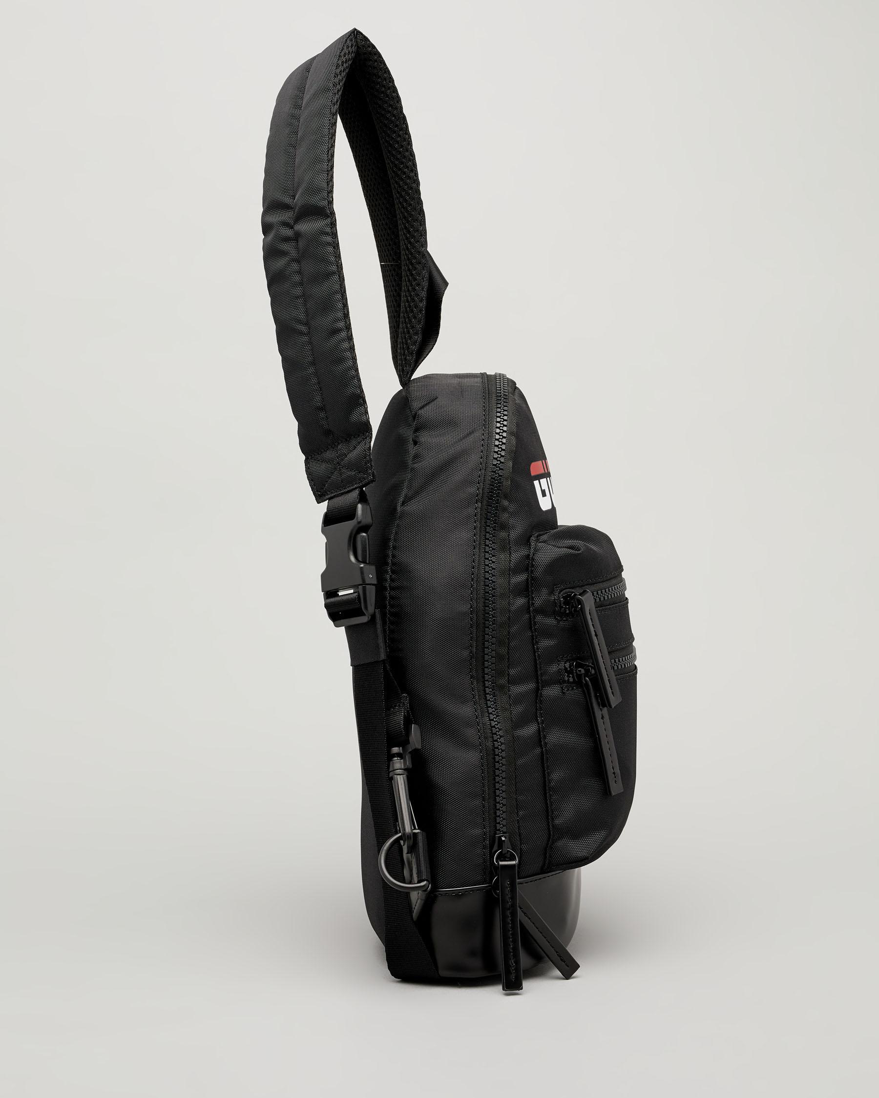 Shop GUESS Jeans Duo Sling Backpack In Black Fast Shipping & Easy