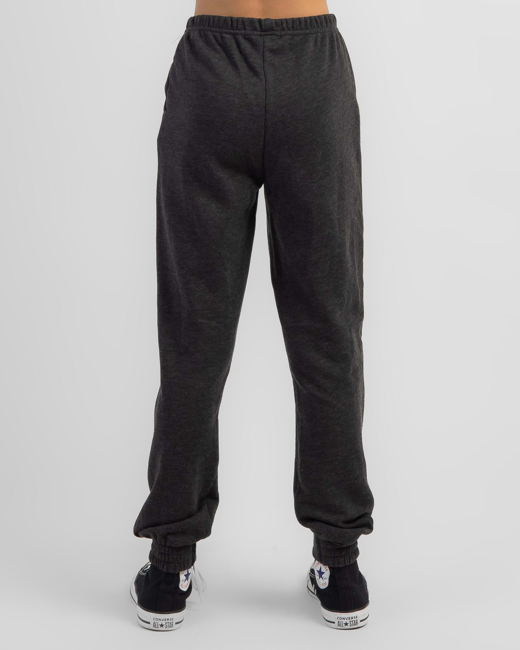 Rip Curl Girls' Summer Rain Track Pants In Washed Black - Fast Shipping ...