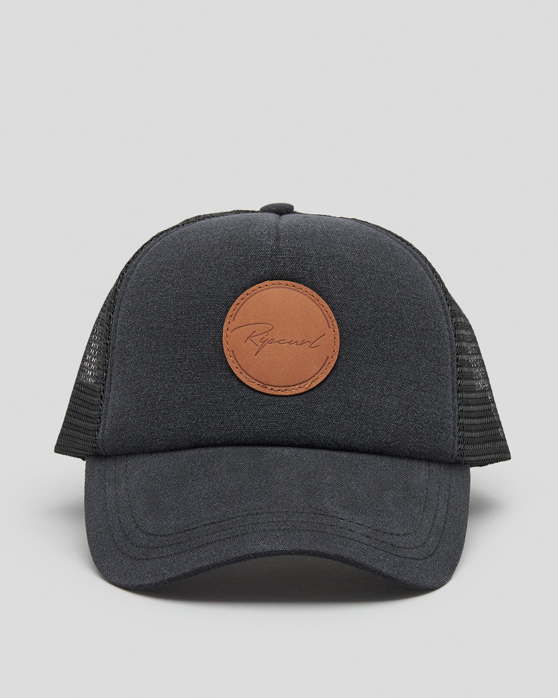 Shop Rip Curl Premium Surf Trucker Cap In Black Fast Shipping & Easy