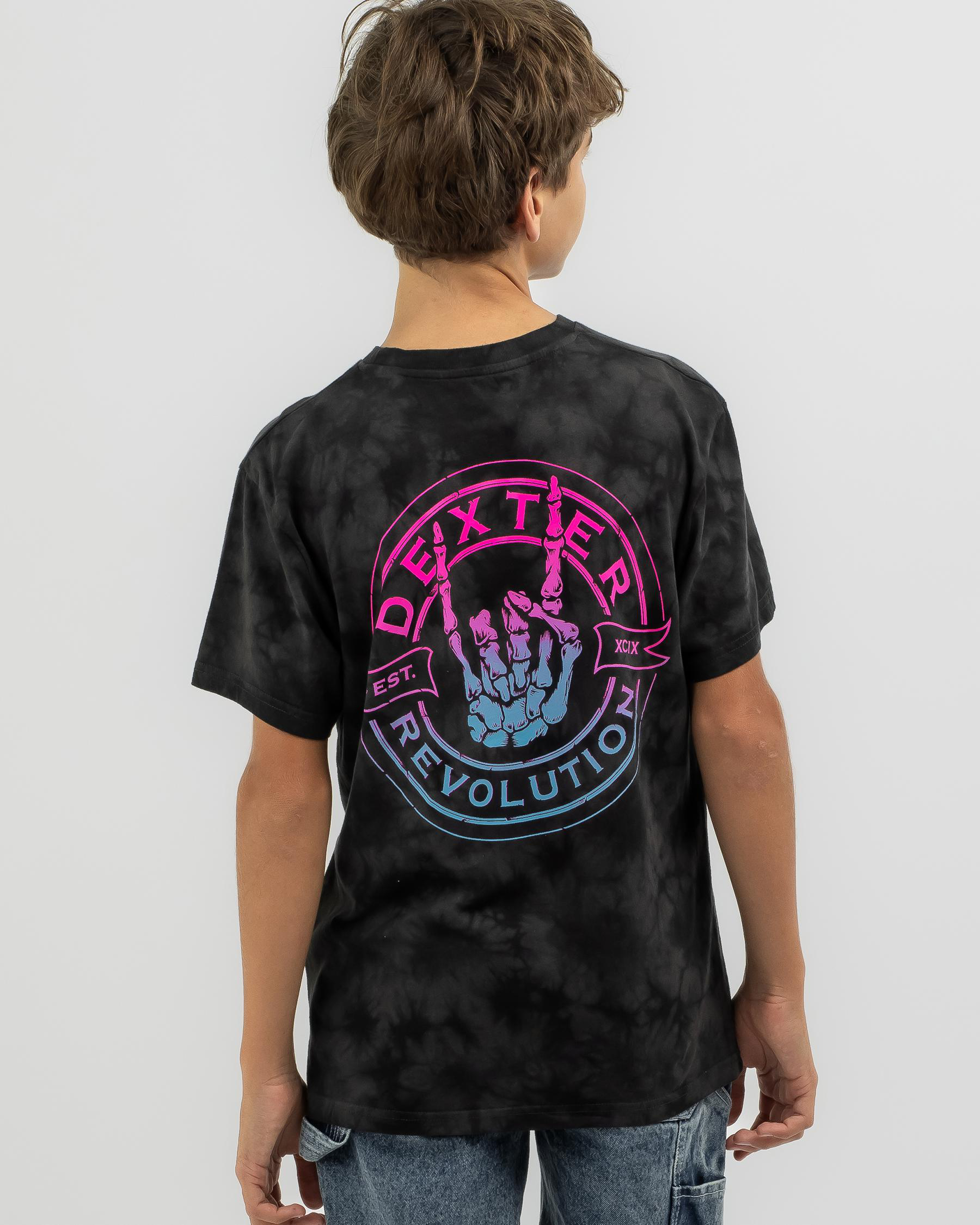 Shop Dexter Boys' Rocker T-Shirt In Black/pink - Fast Shipping & Easy ...