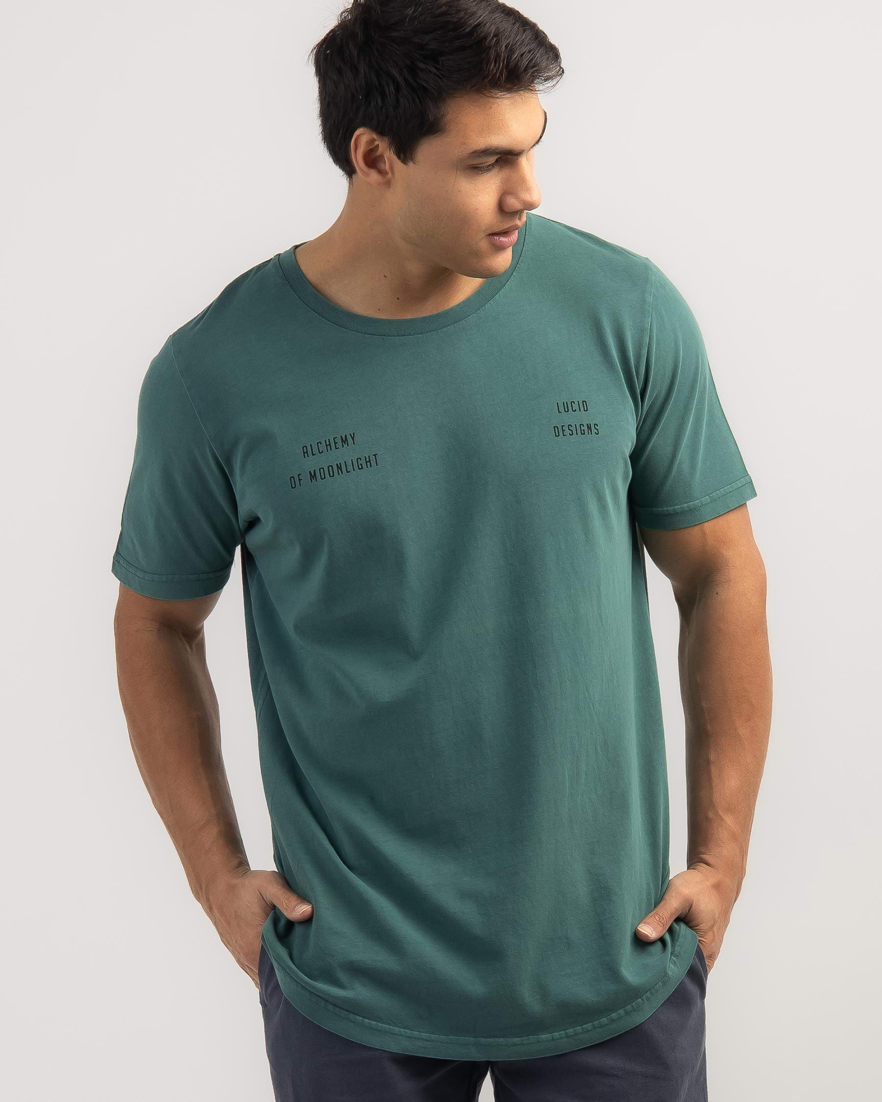 Lucid Impulse T-Shirt In Green Overdye - Fast Shipping & Easy Returns ...