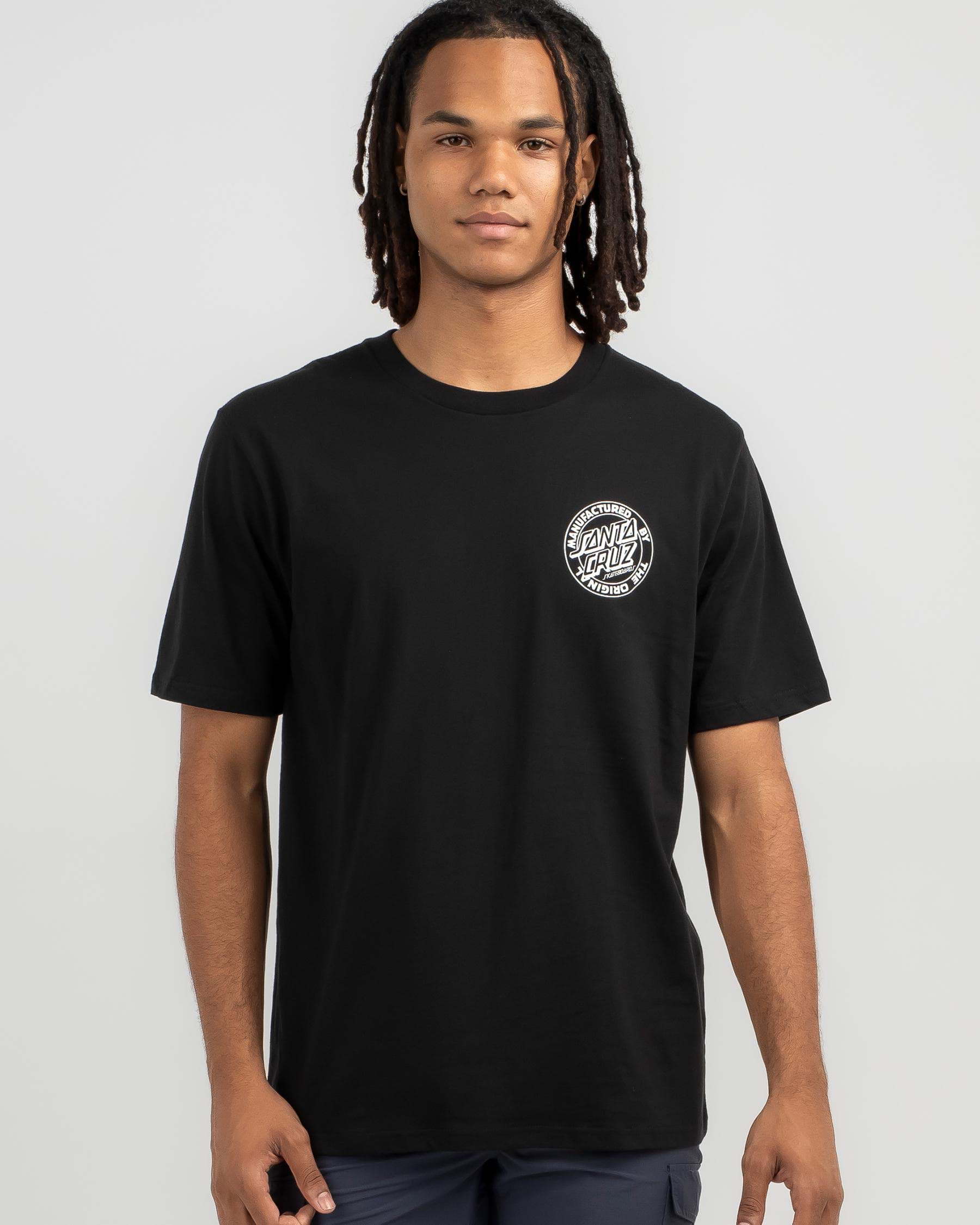 Shop Santa Cruz OS MFG Dot T-Shirt In Black - Fast Shipping & Easy ...