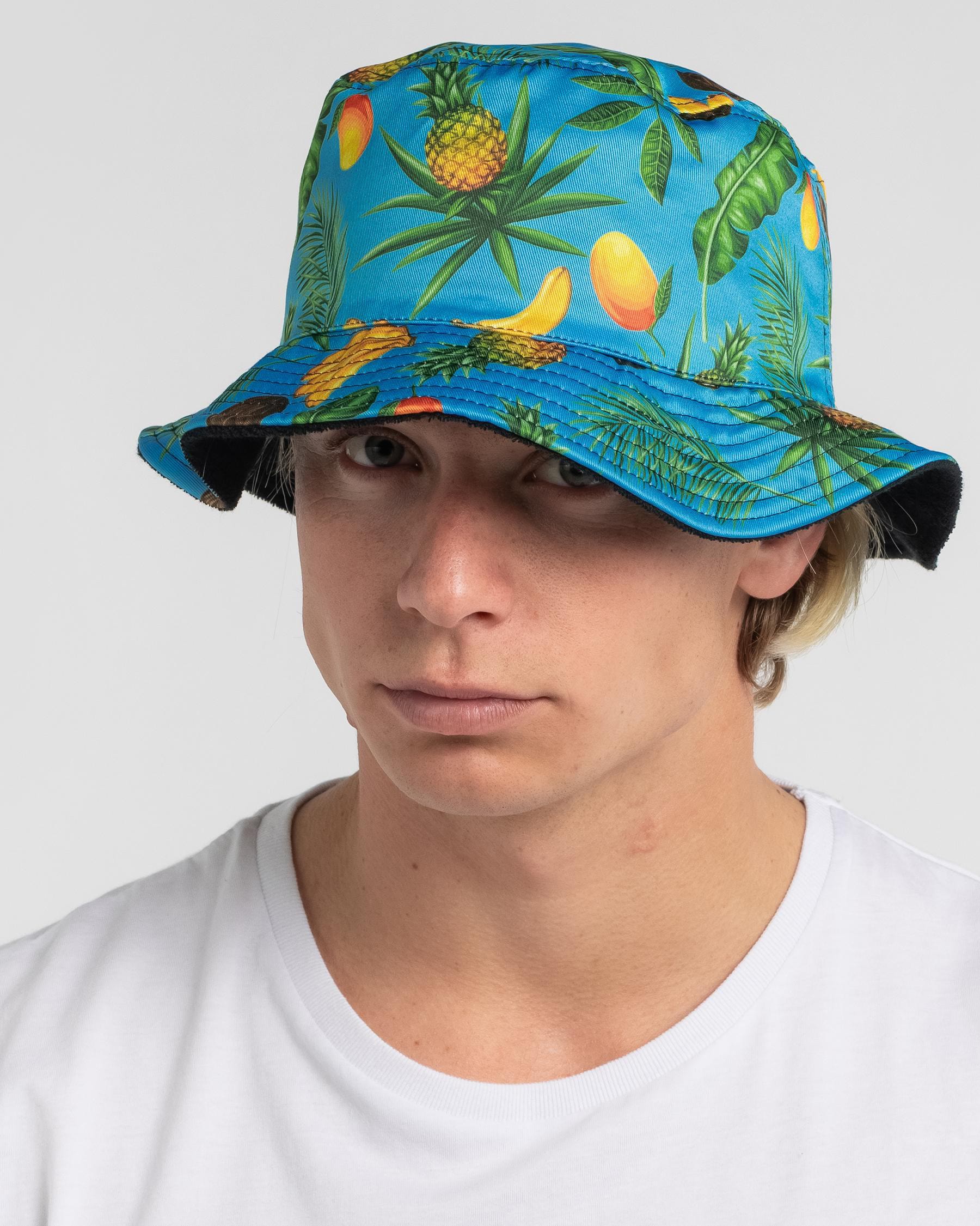 Scheur Shinkan moeilijk Lucid Tropical Zone Reversible Bucket Hat In Blue | City Beach United States