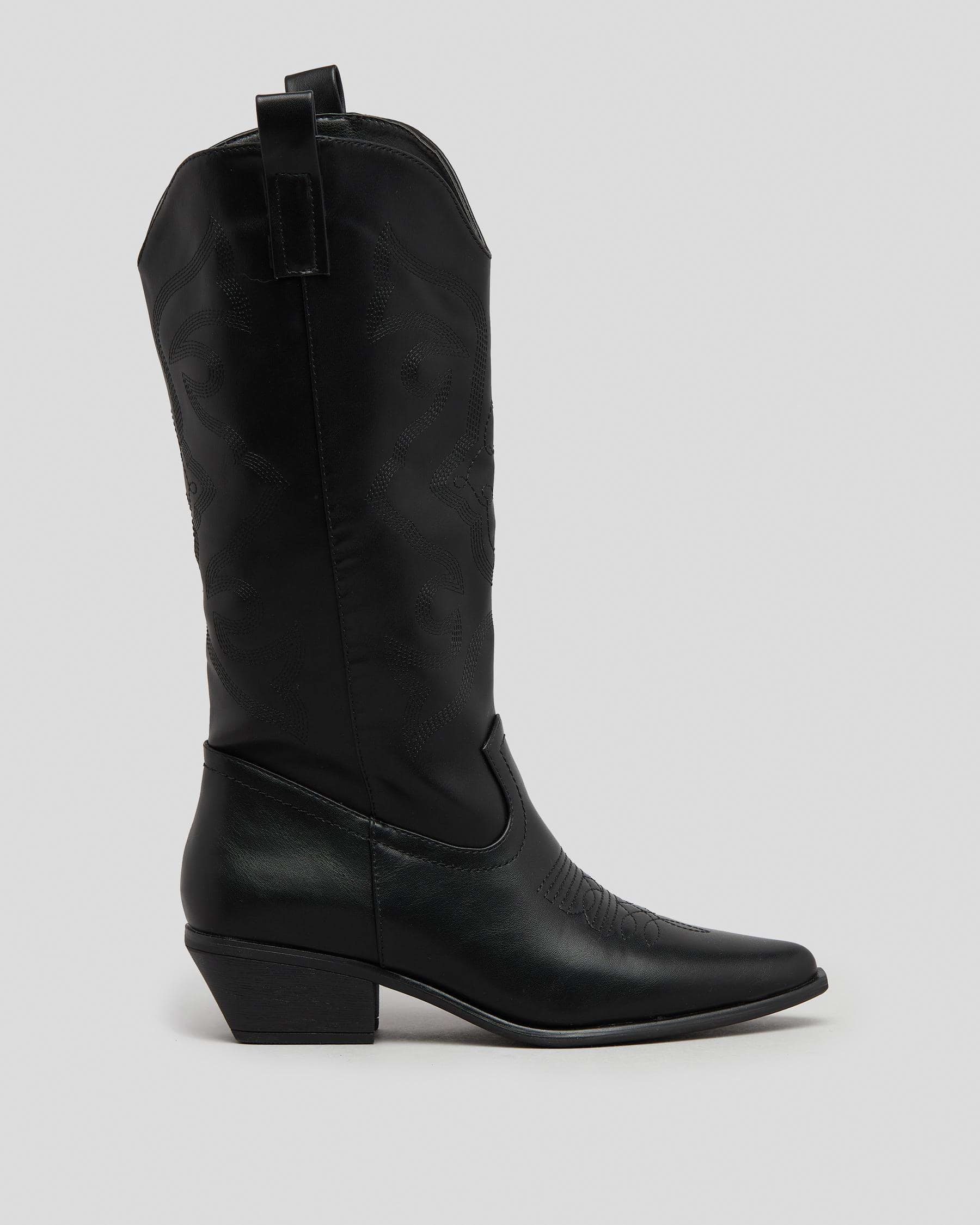 Ava And Ever Dallas Boots In Black - Fast Shipping & Easy Returns ...