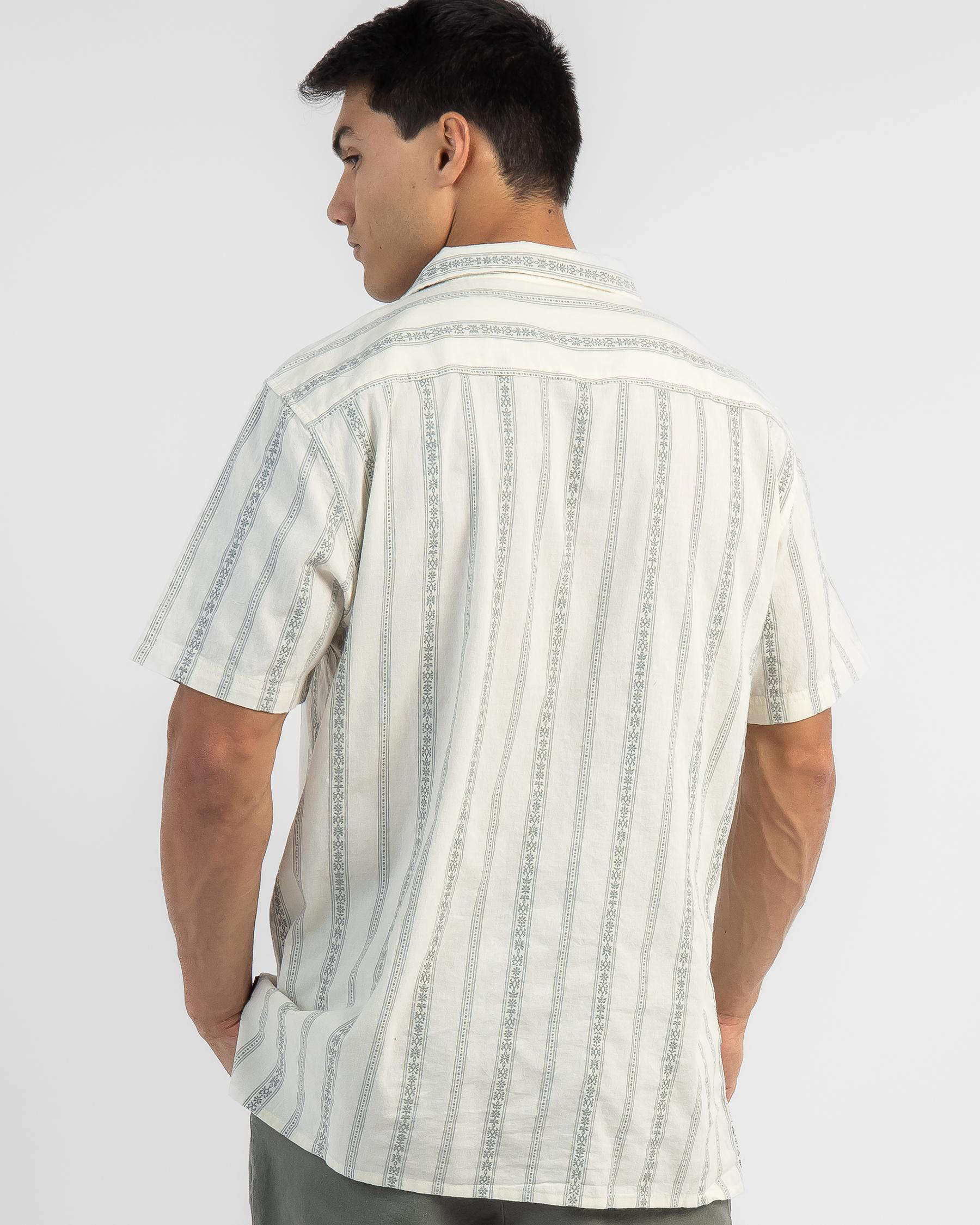 Shop Rip Curl Verty Gordo Short Sleeve Shirt In Bone Fast Shipping