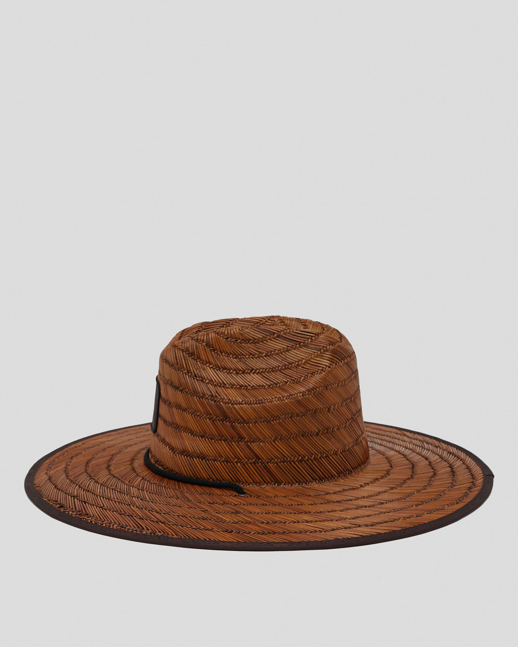 Shop Quiksilver Dredged Straw Hat In Dark Brown Fast Shipping & Easy