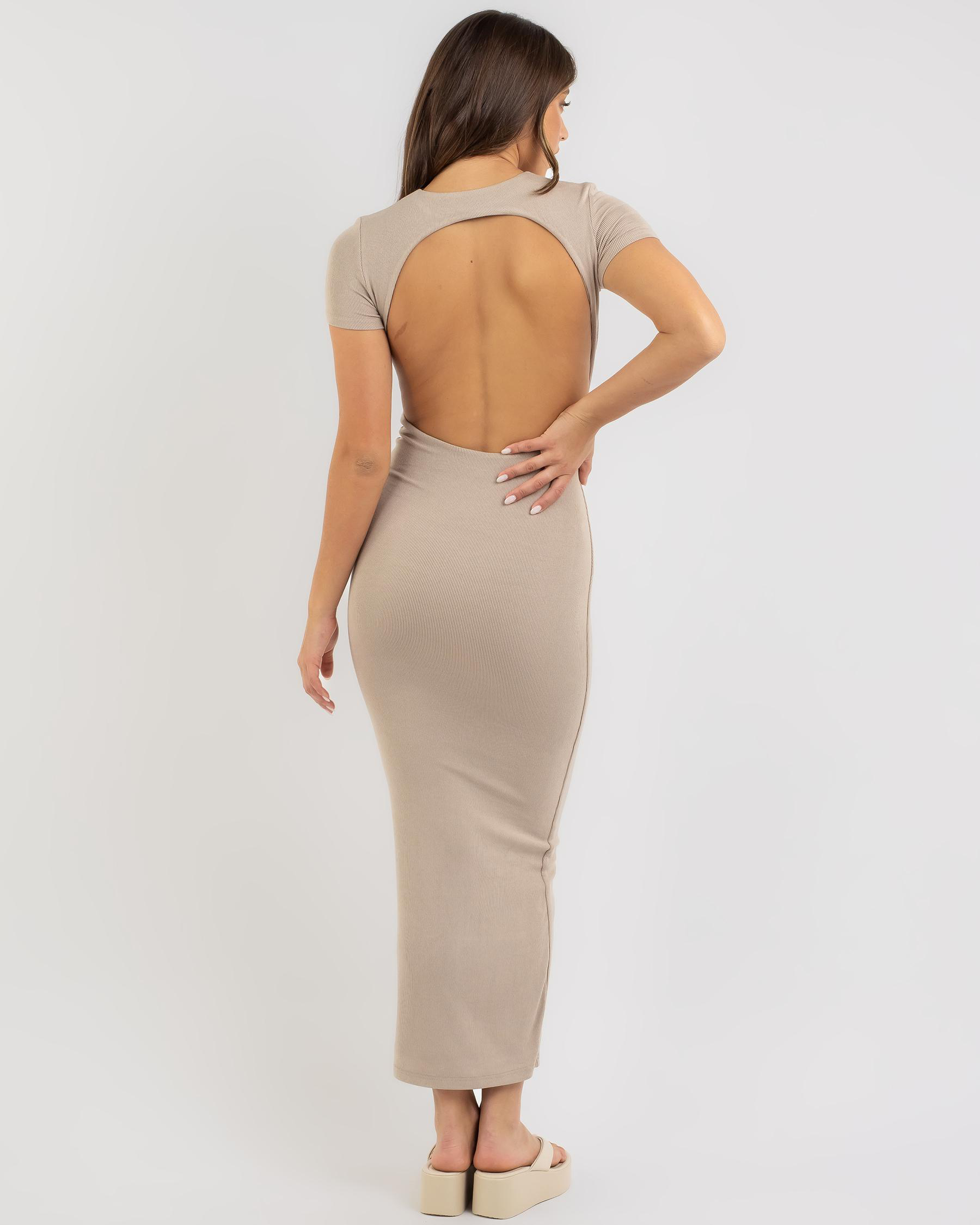 Shop Ava And Ever Maxi Dress In Stone Fast Shipping & Easy
