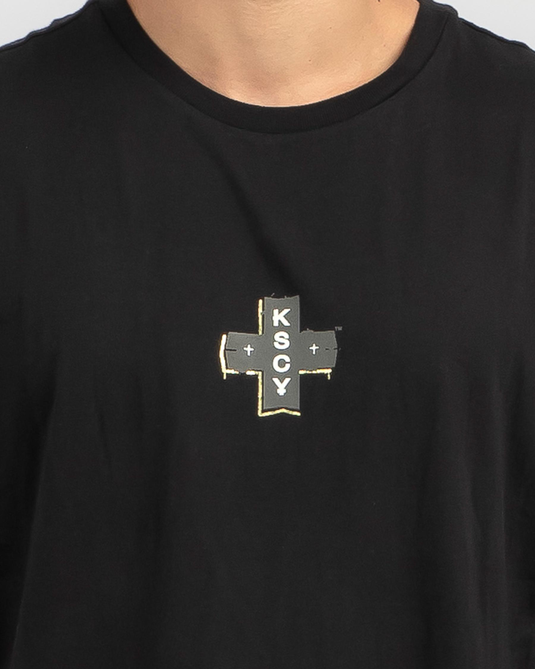 Shop Kiss Chacey Yardena Dual Curved Muscle Tank In Jet Black Fast