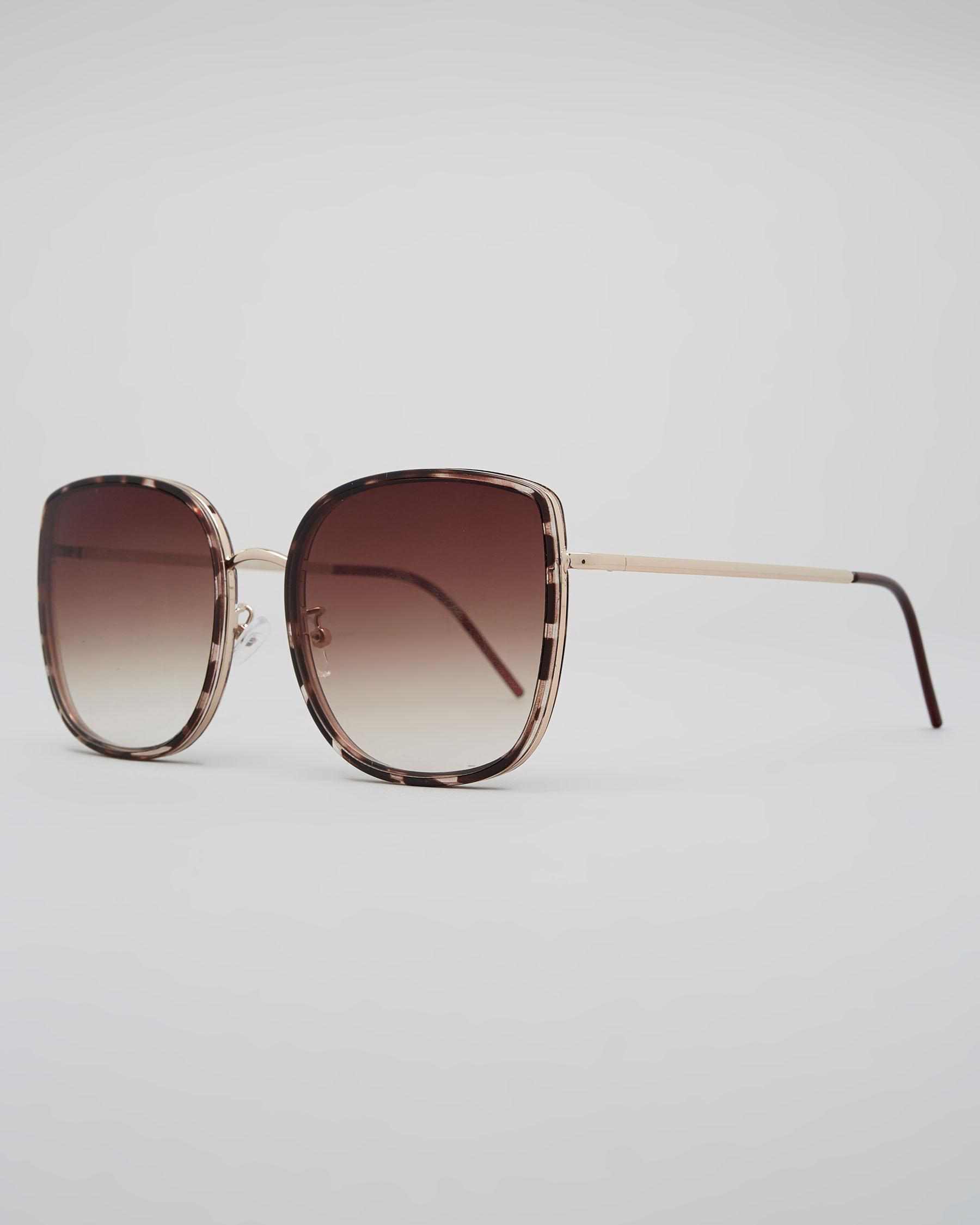 Shop Indie Eyewear Florence Sunglasses In Gold Tort/brown Fade Fast