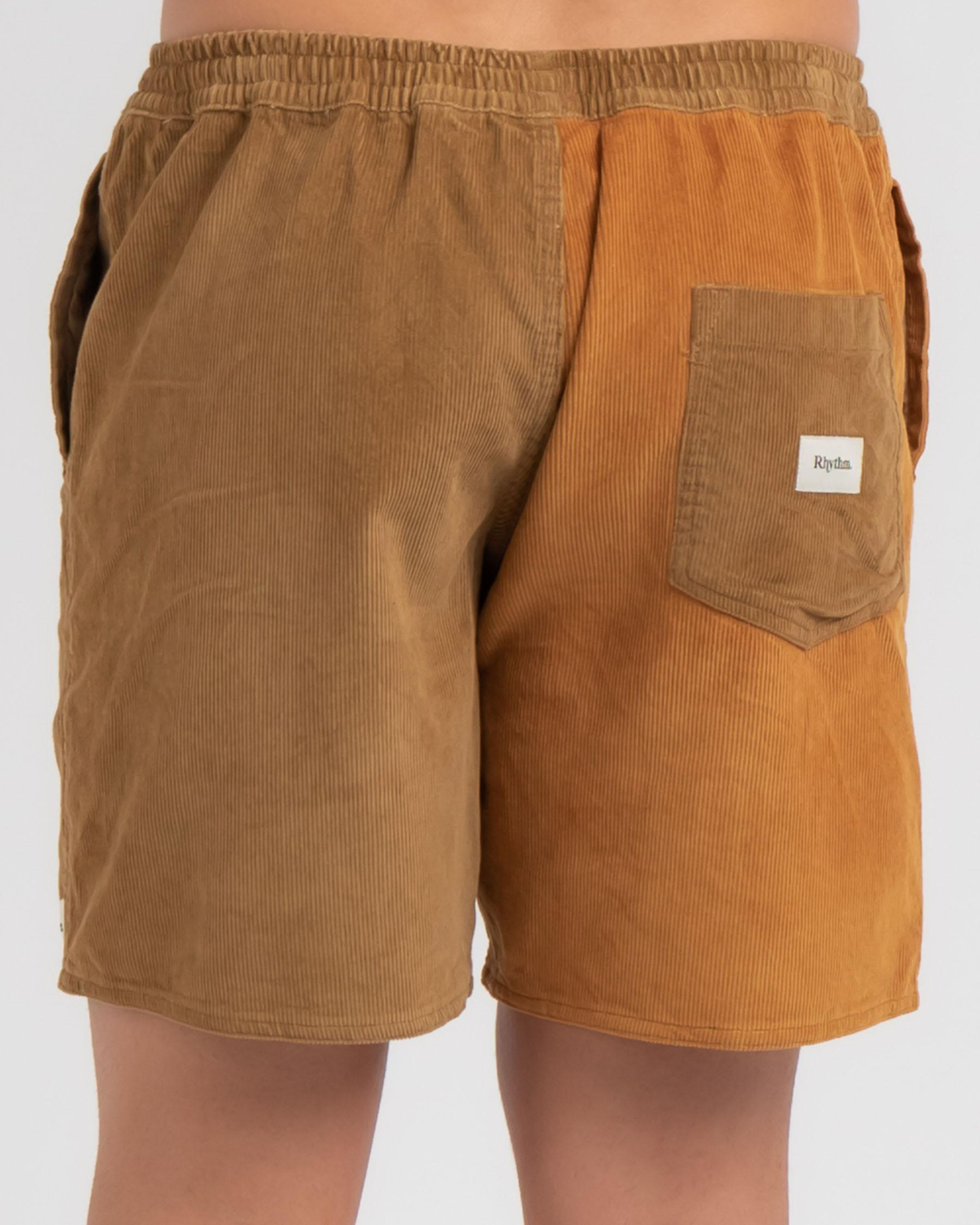 Shop Rhythm Cord Jam Mully Shorts In Tan Fast Shipping & Easy Returns