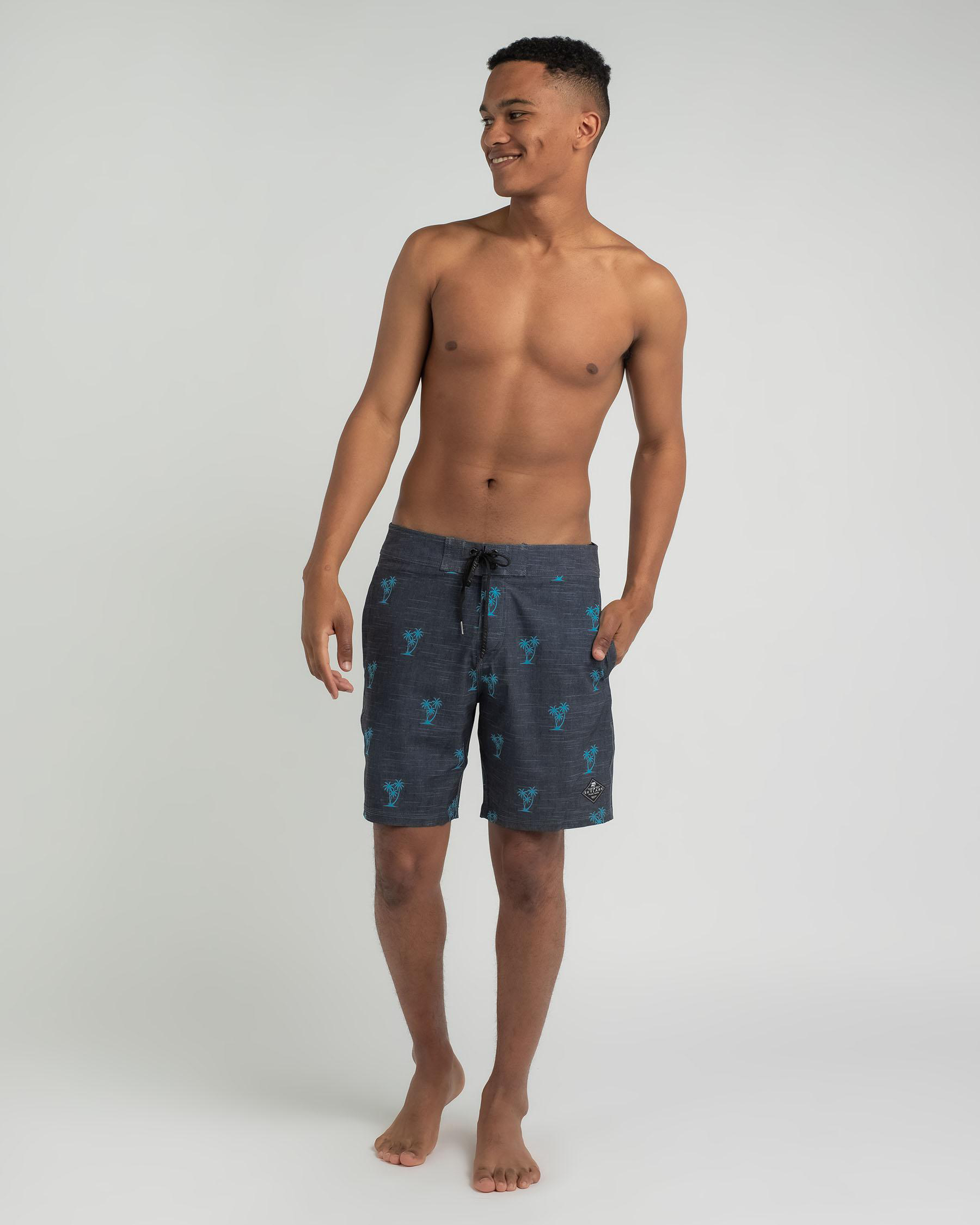 Shop Skylark Floral Board Shorts In Grey Fast Shipping & Easy Returns