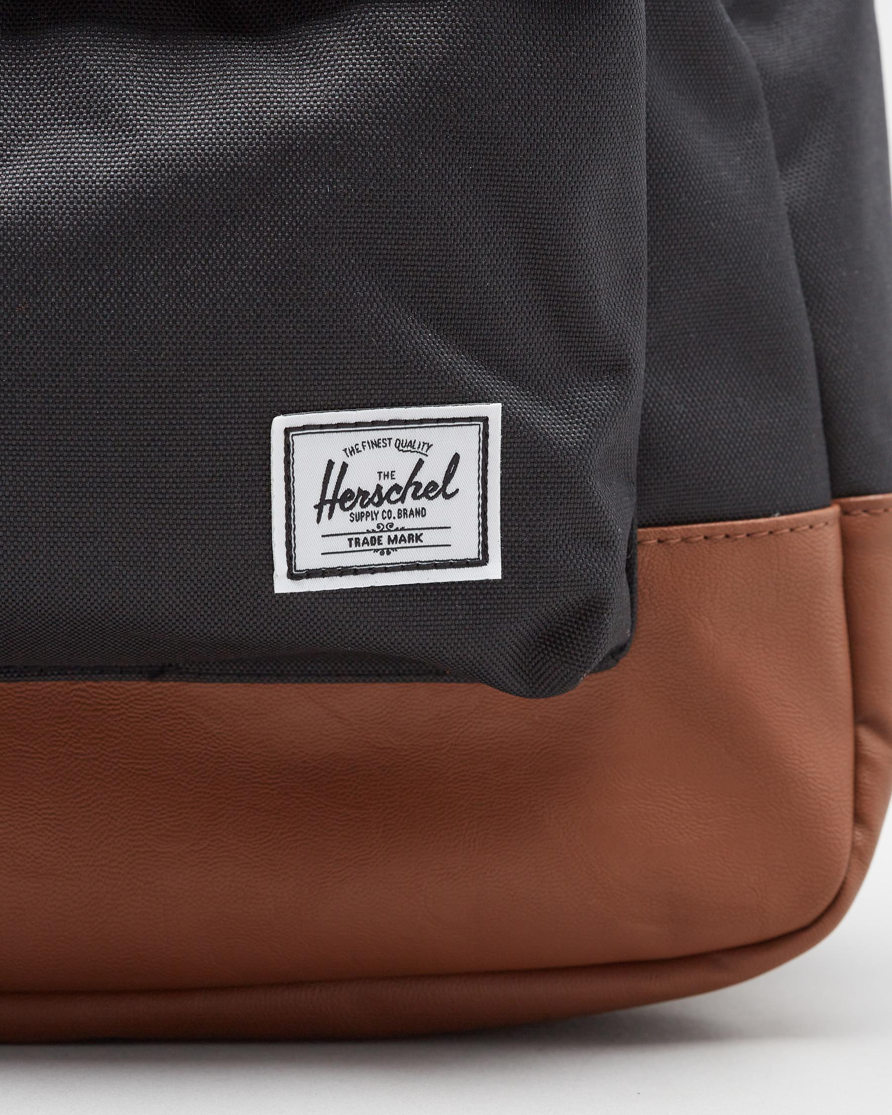 Herschel Heritage Backpack In Black/tan - Fast Shipping & Easy Returns ...