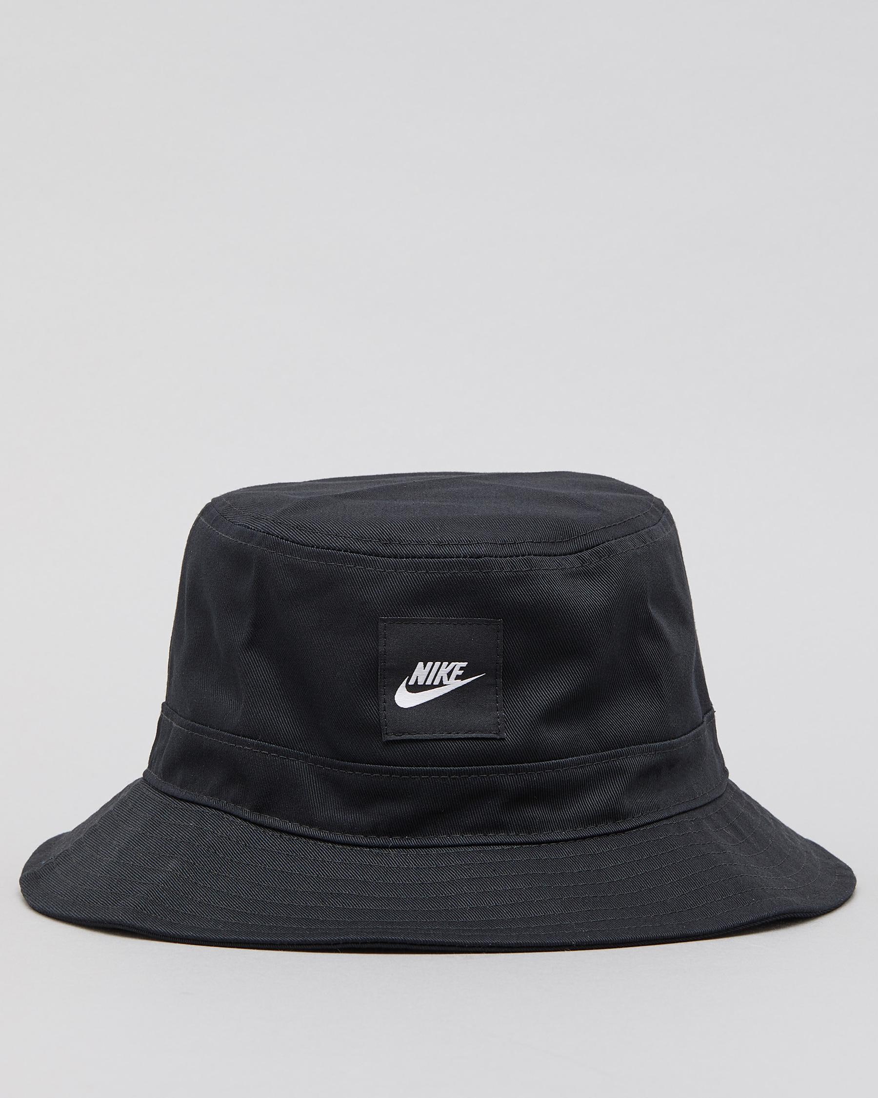 Nike U NSW Futura Core Bucket Hat In Black - Fast Shipping & Easy ...
