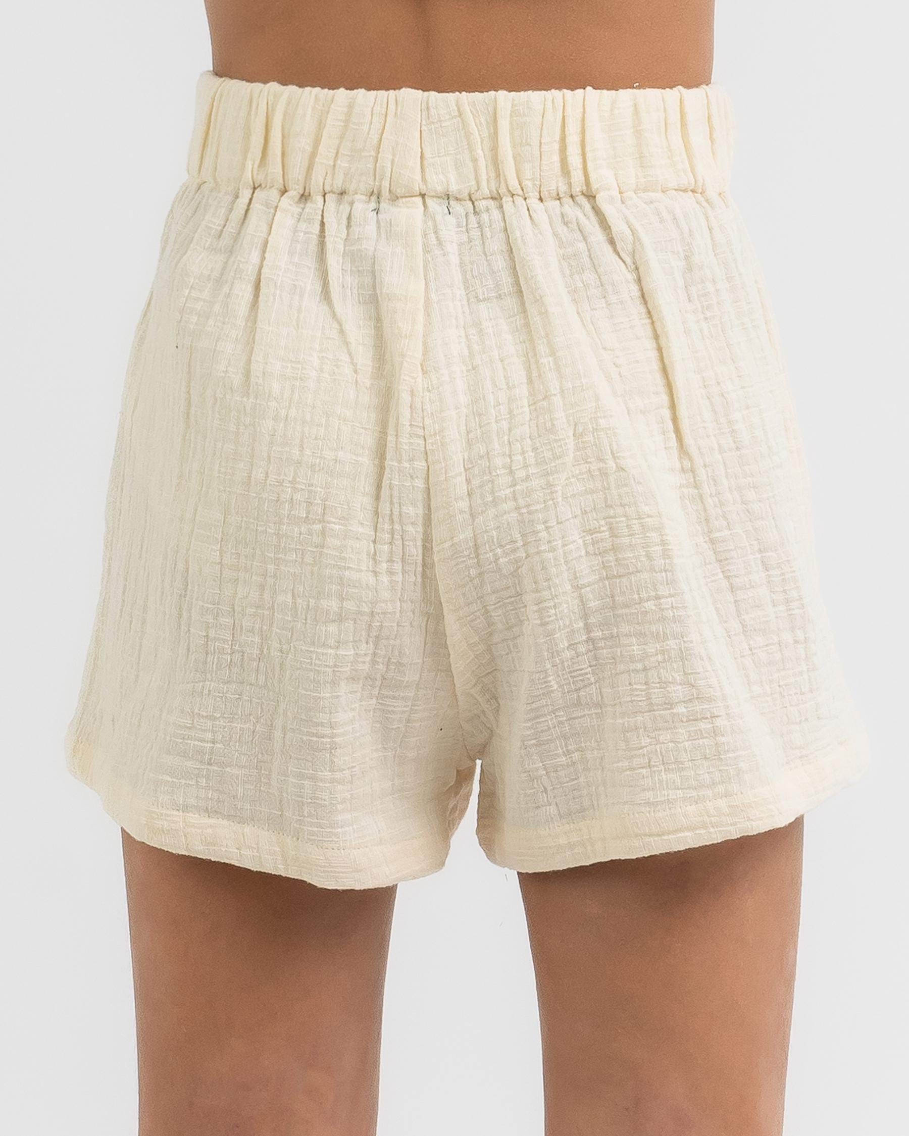 Shop Ava And Ever Girls' Bondi Shorts In Alabaster - Fast Shipping ...
