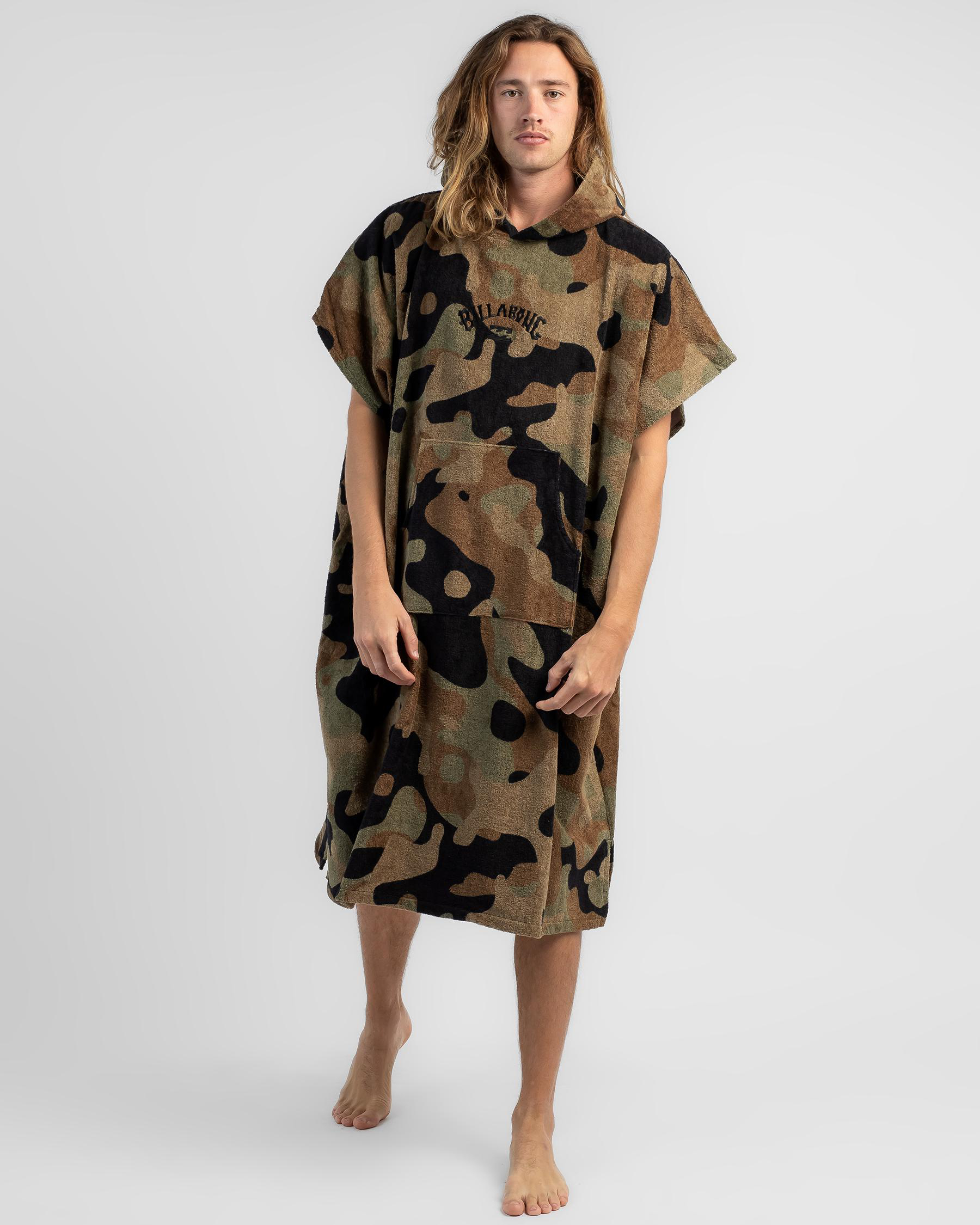 Shop Billabong Mens' Hooded Towel In Camo Fast Shipping & Easy