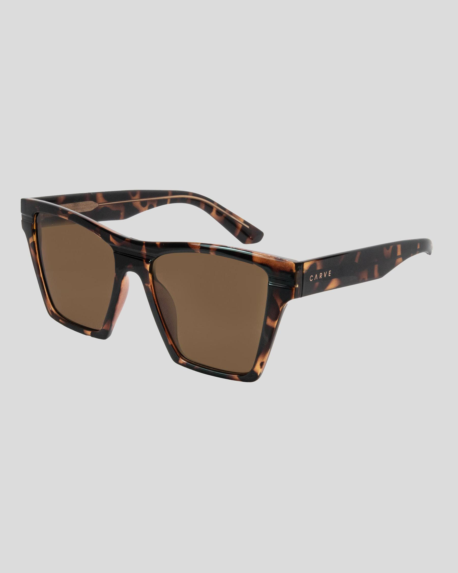 Shop Carve Phoenix Sunglasses In Yellow Black Tort/brown Fast