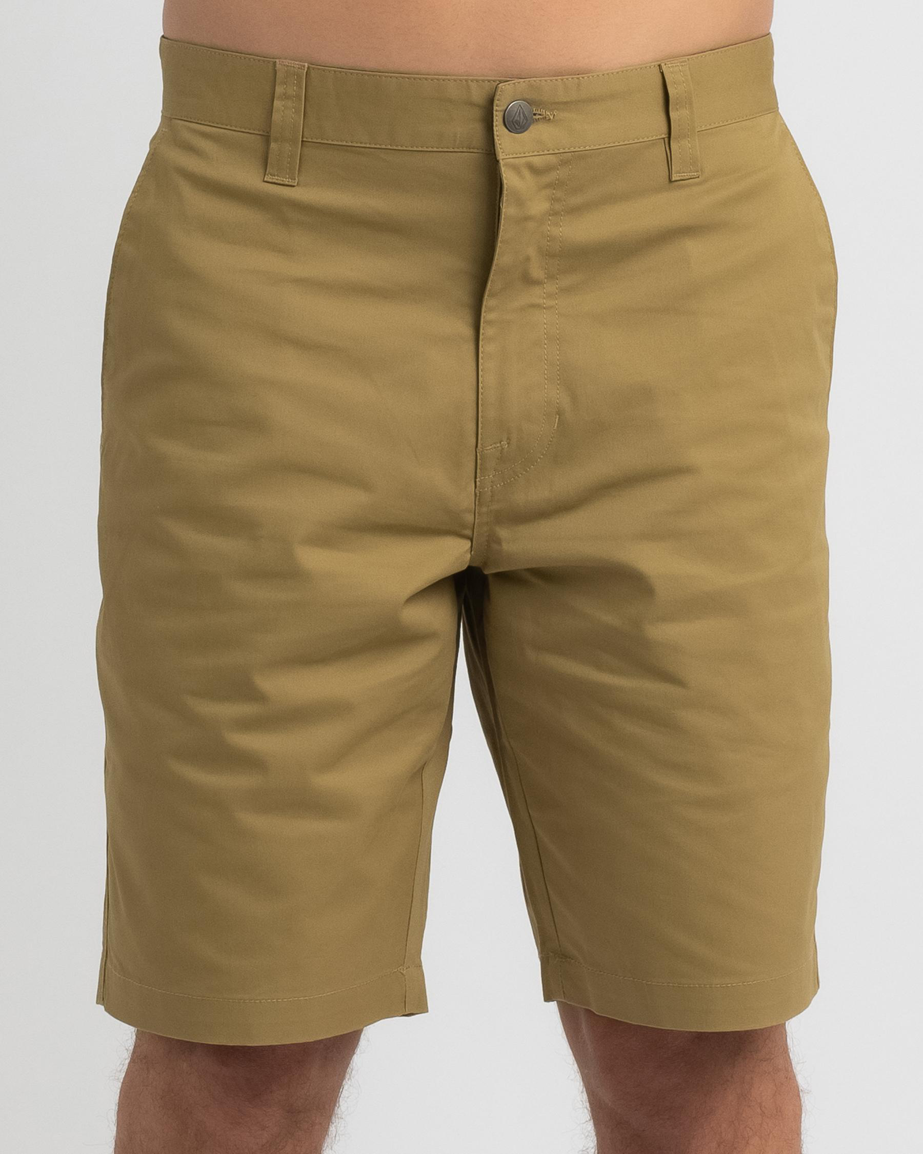 Volcom Cleaver Shorts In Dark Khaki 