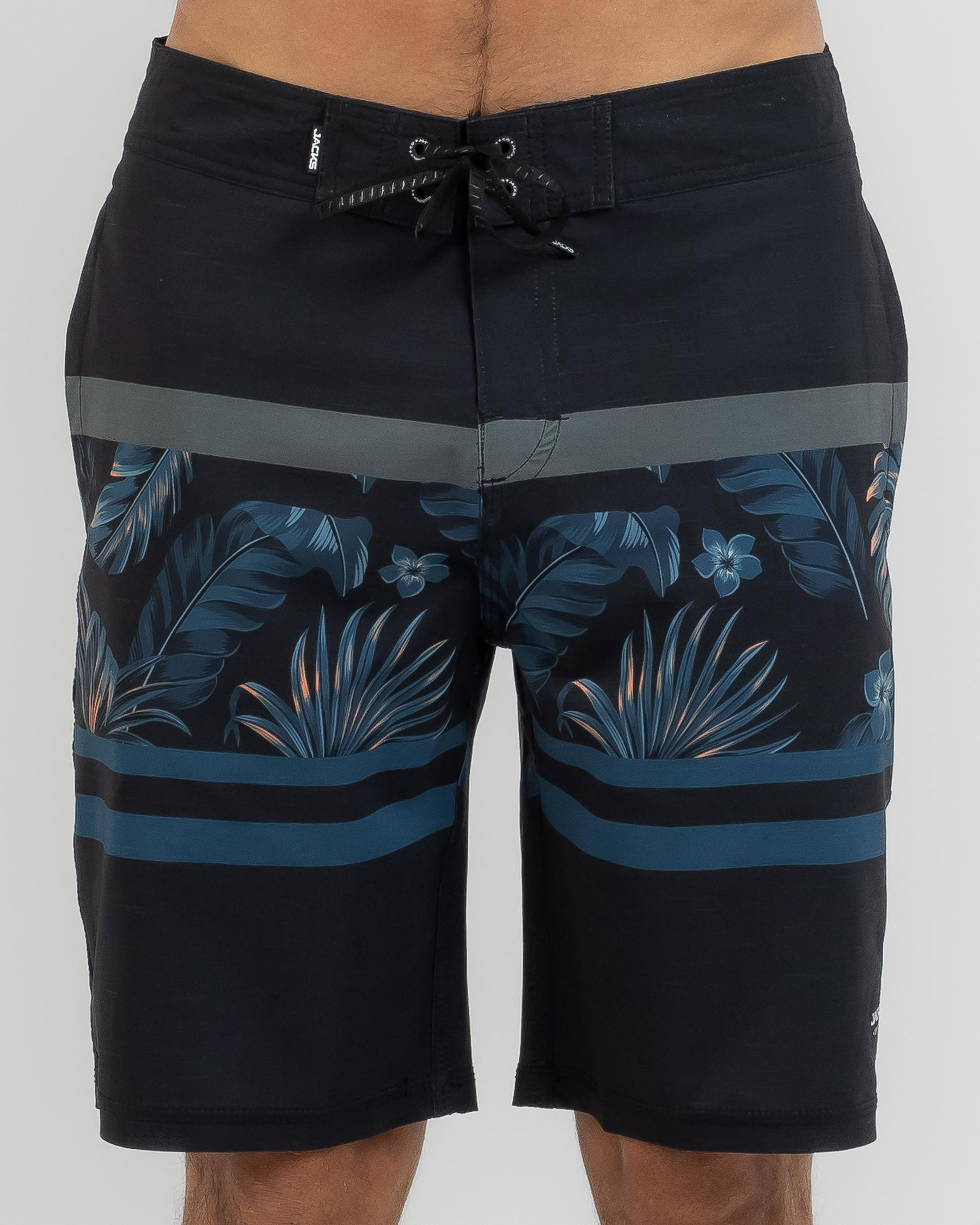 Shop Jacks Subtropic Board Shorts In Black Fast Shipping & Easy